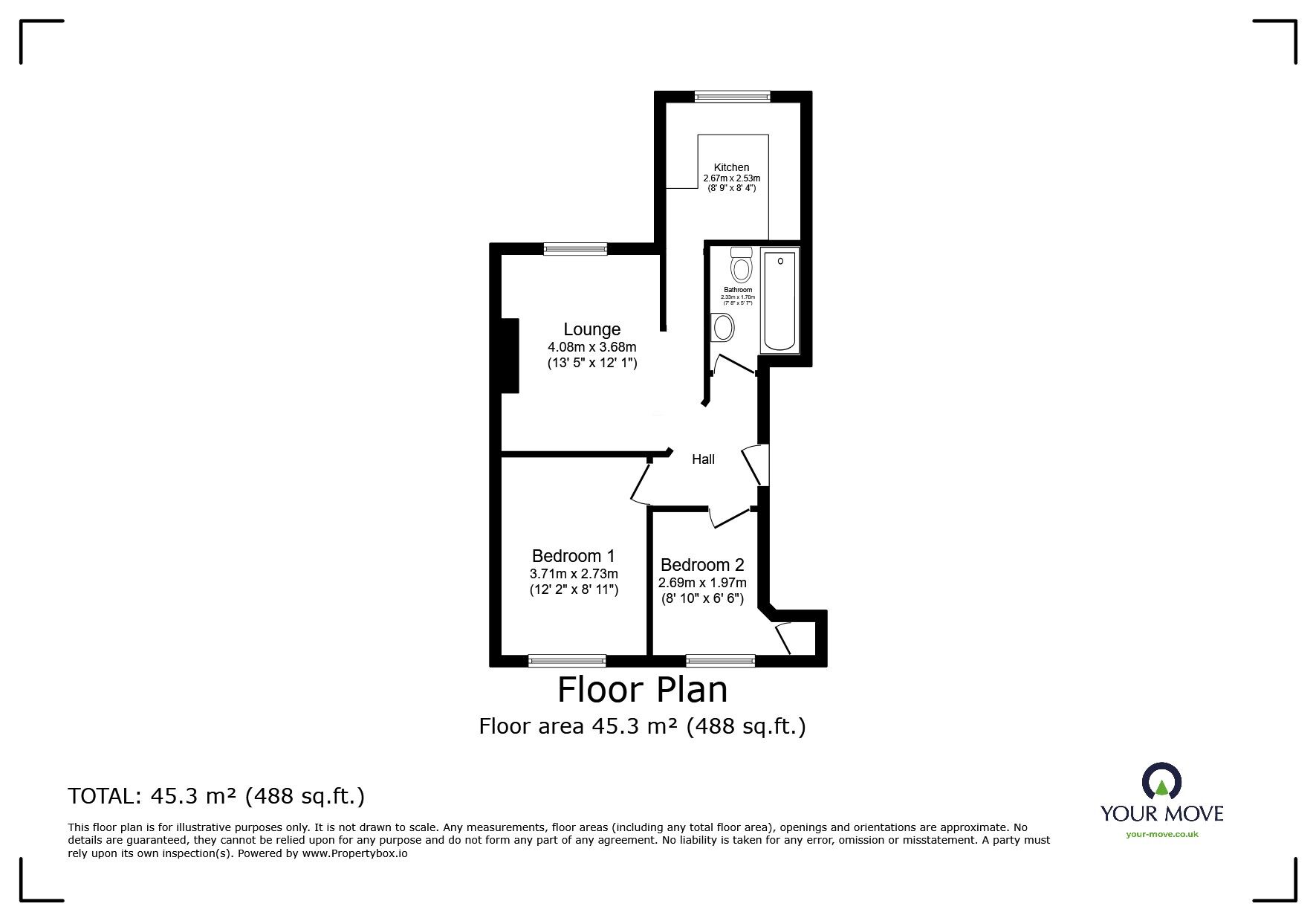 Floorplan of 2 bedroom  Flat for sale, Hughenden Road, Hastings, East Sussex, TN34