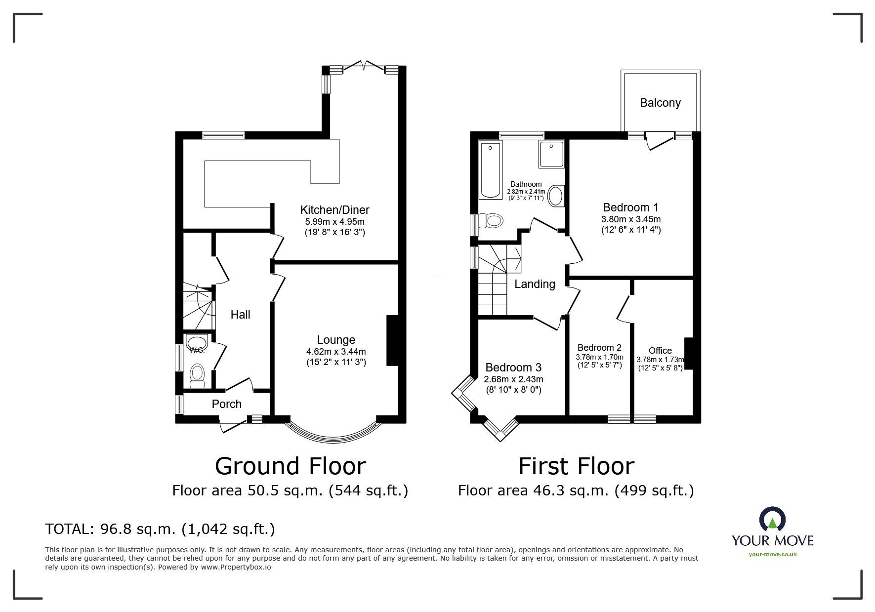 Floorplan of 3 bedroom Semi Detached House for sale, Sedlescombe Road North, St. Leonards-on-Sea, East Sussex, TN37