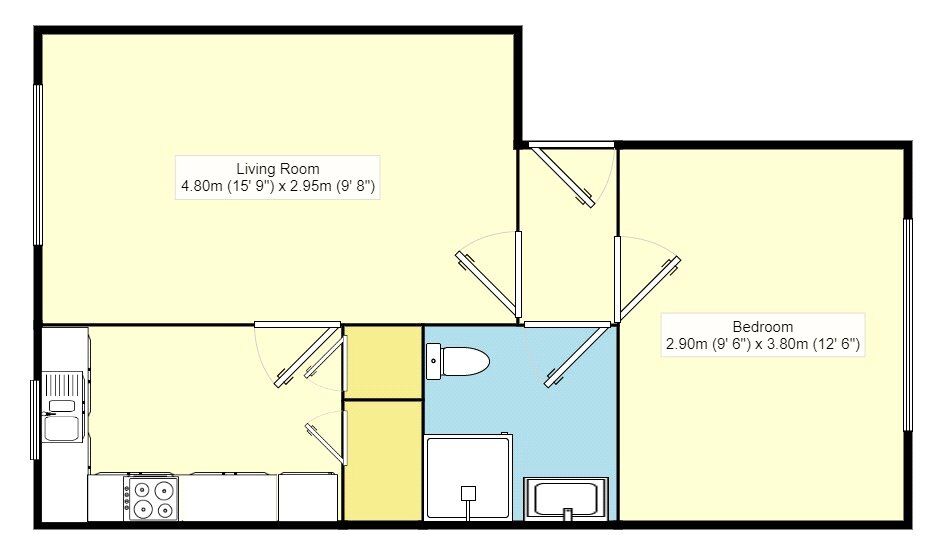 Floorplan of 1 bedroom  Flat for sale, Tattershall Drive, Hemel Hempstead, Hertfordshire, HP2