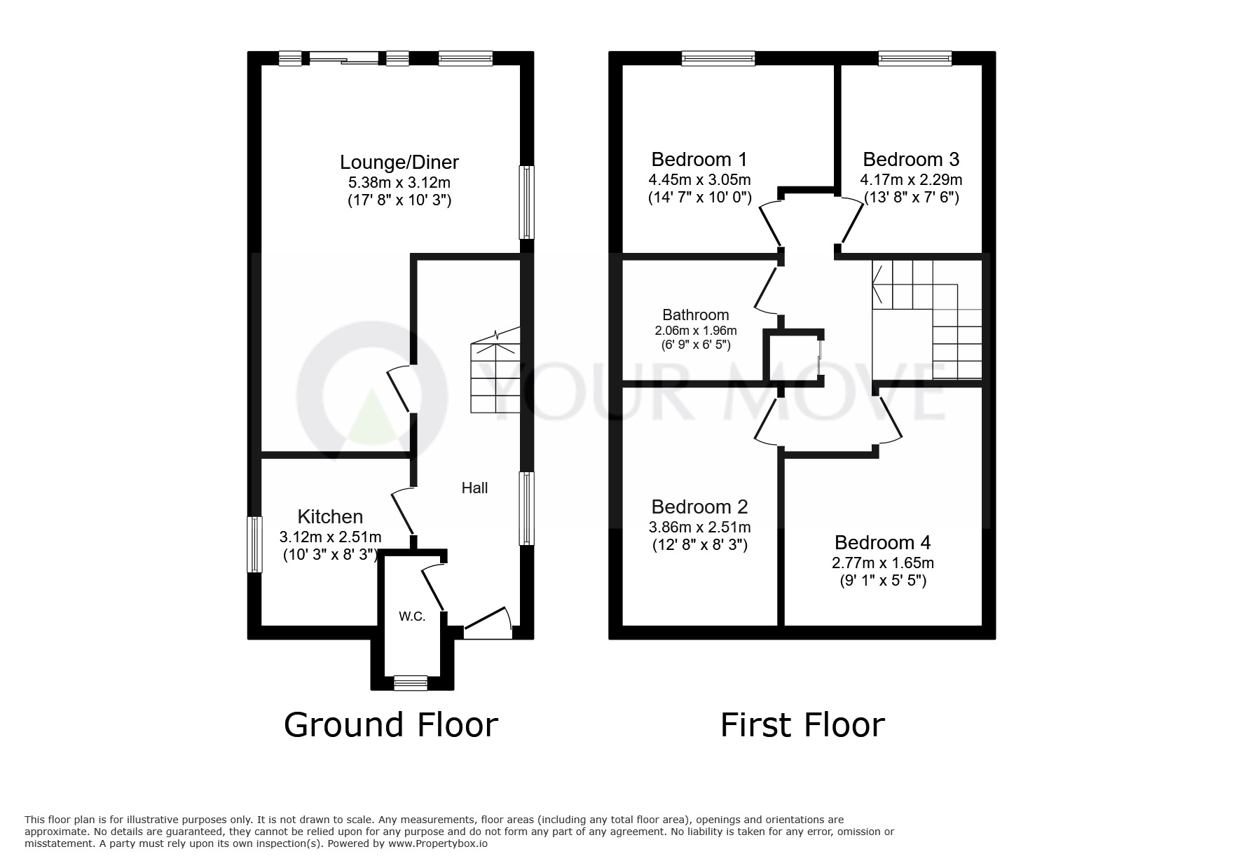 Floorplan of 4 bedroom End Terrace House for sale, Siskin Drive, Apsley, Hemel Hempstead, Hertfordshire, HP3