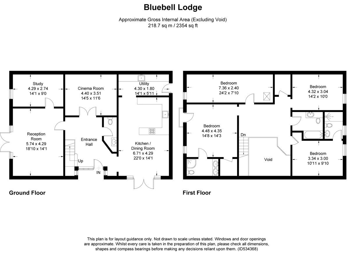 Floorplan of 4 bedroom Detached House for sale, Clements End Road, Gaddesden Row, Hertfordshire, HP2