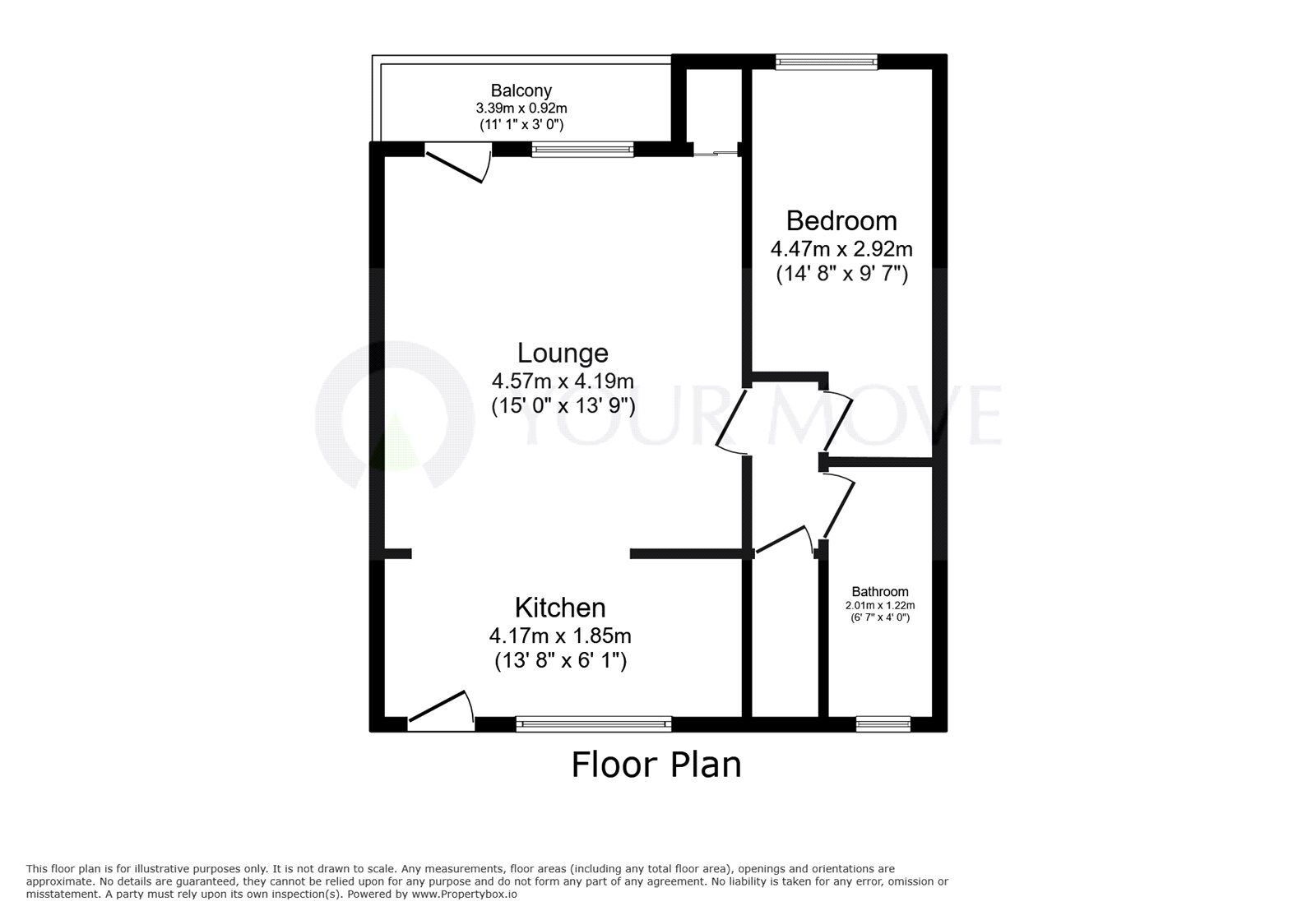 Floorplan of 1 bedroom  Flat for sale, Galley Hill, Hemel Hempstead, England, HP1