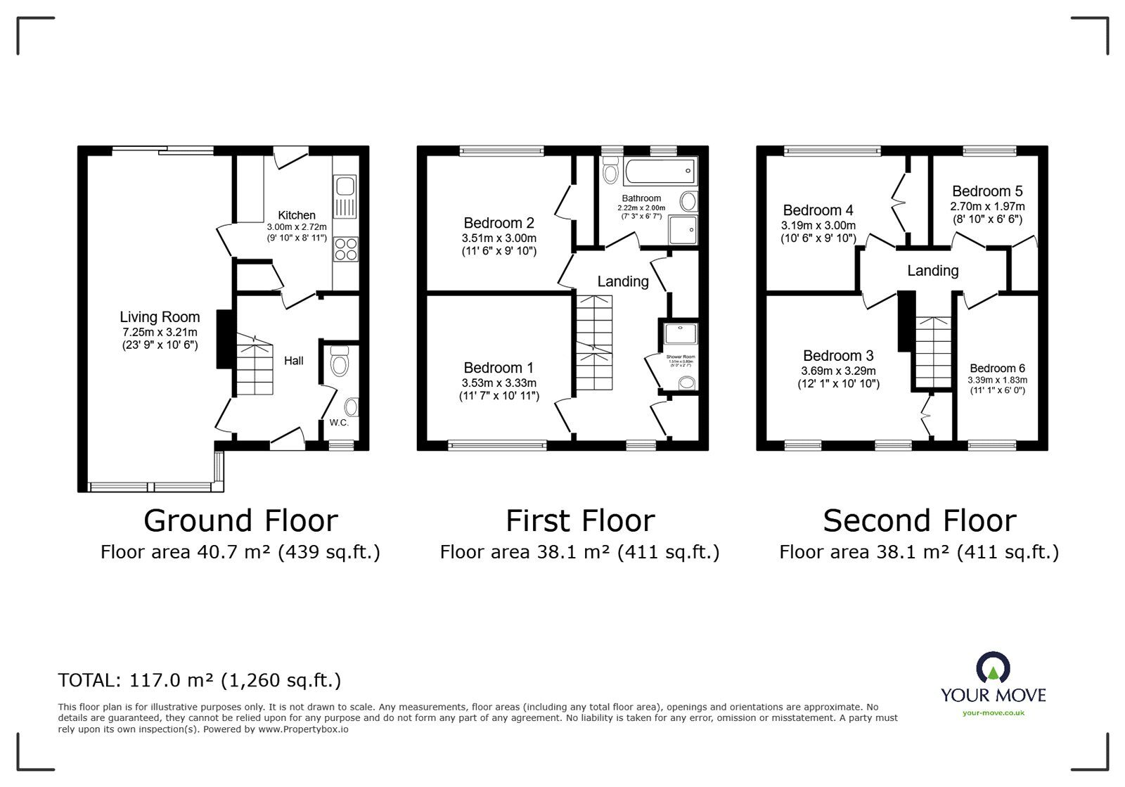 Floorplan of 1 bedroom  Room to rent, Barley Croft, Hemel Hempstead, Hertfordshire, HP2