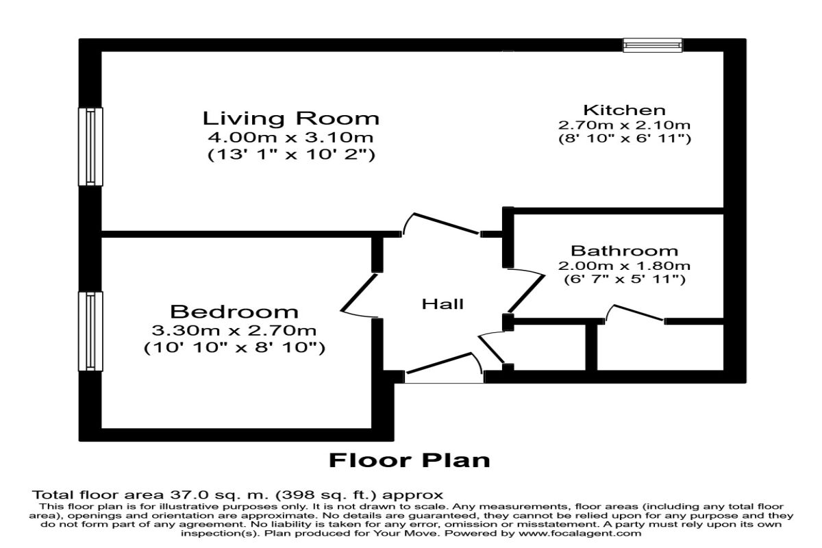 Floorplan of 1 bedroom  Flat for sale, Alexandra Road, Hemel Hempstead, Hertfordshire, HP2