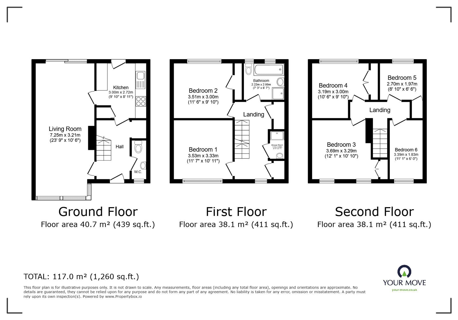 Floorplan of 1 bedroom End Terrace Room to rent, Barley Croft, Hemel Hempstead, Hertfordshire, HP2