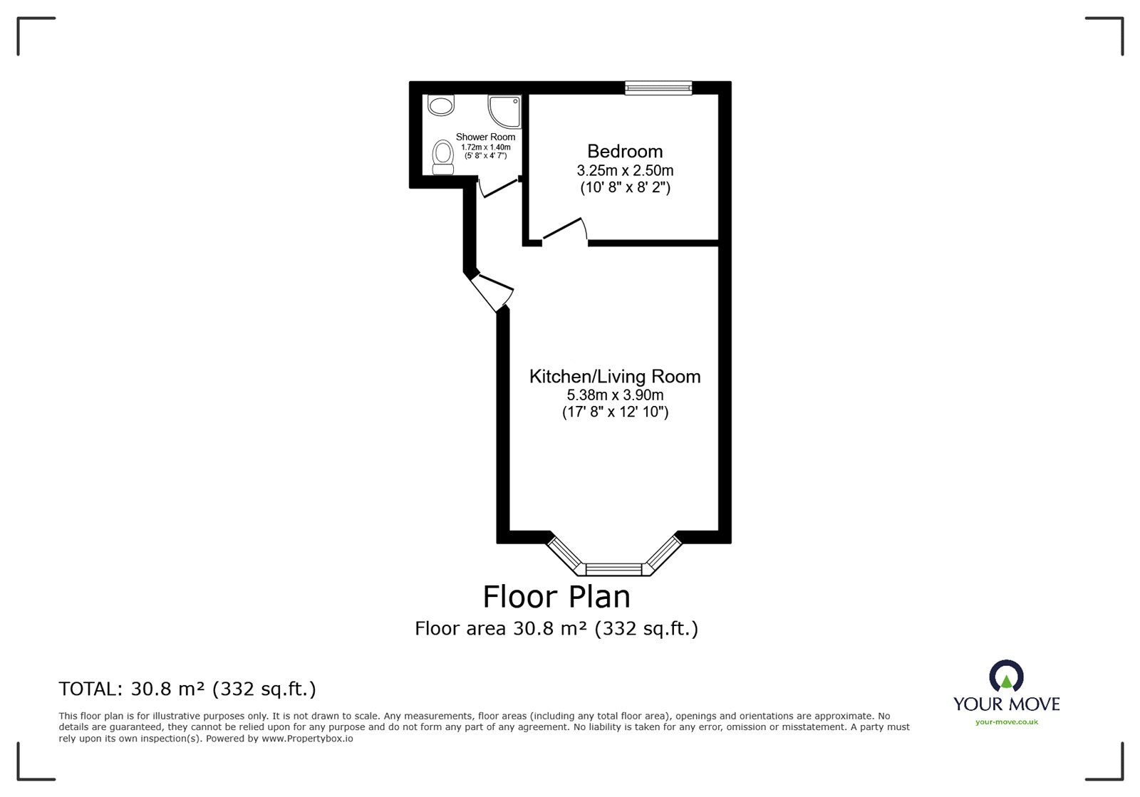 Floorplan of  Flat to rent, Granville Road, St. Albans, Hertfordshire, AL1