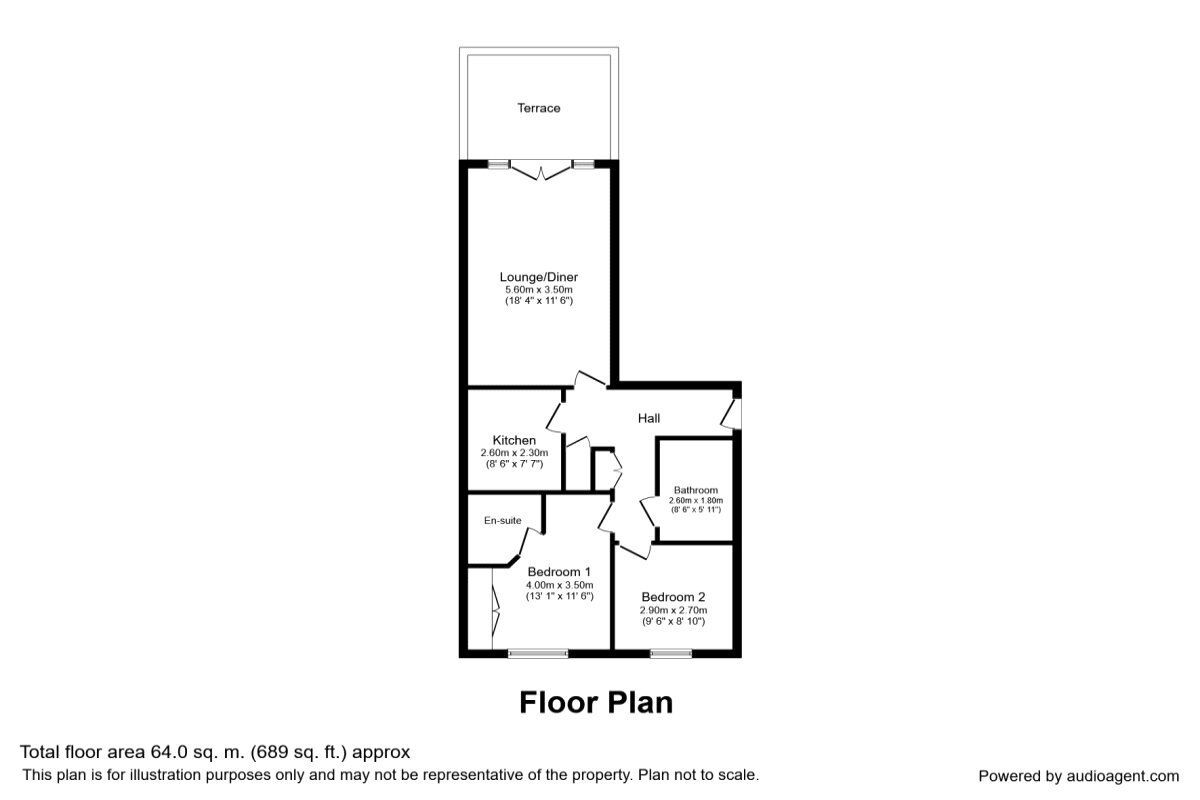 Floorplan of 2 bedroom  Flat to rent, Longman Court, Stationers Place, Hertfordshire, HP3