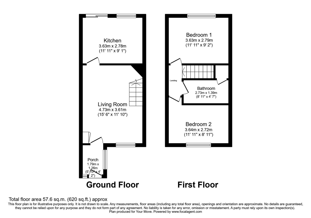 Floorplan of 2 bedroom  House to rent, Middlesborough Close, Stevenage, Hertfordshire, SG1