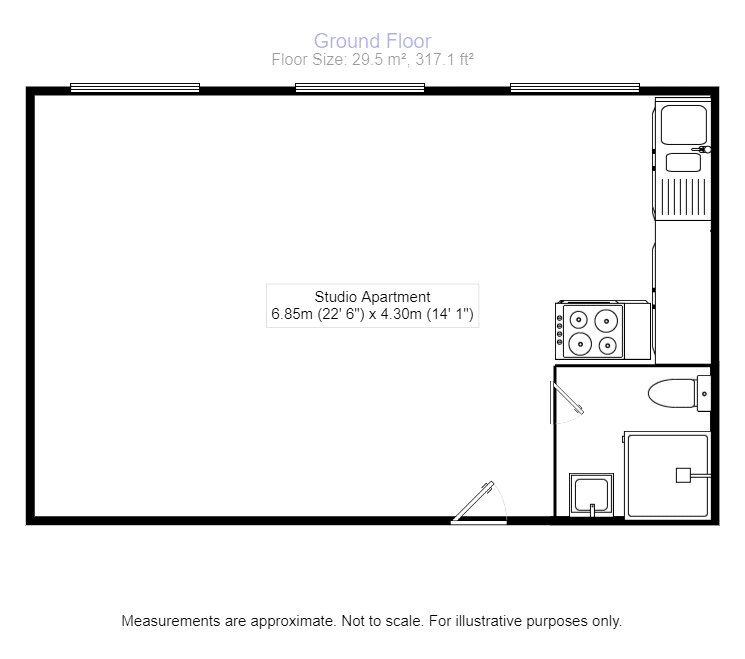 Floorplan of  Flat to rent, Regent Street, Hinckley, Leicestershire, LE10