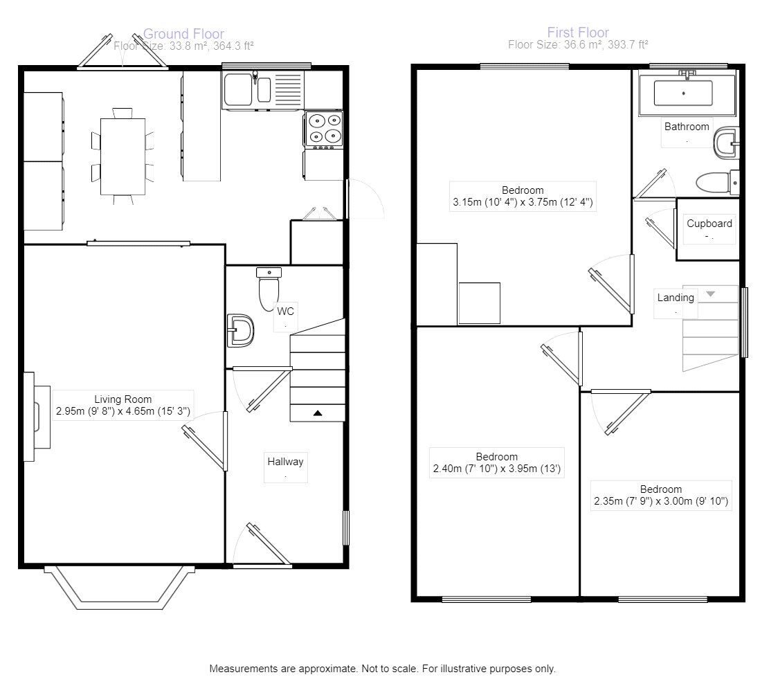 Floorplan of 3 bedroom Semi Detached House to rent, Twycross Road, Burbage, Leicestershire, LE10