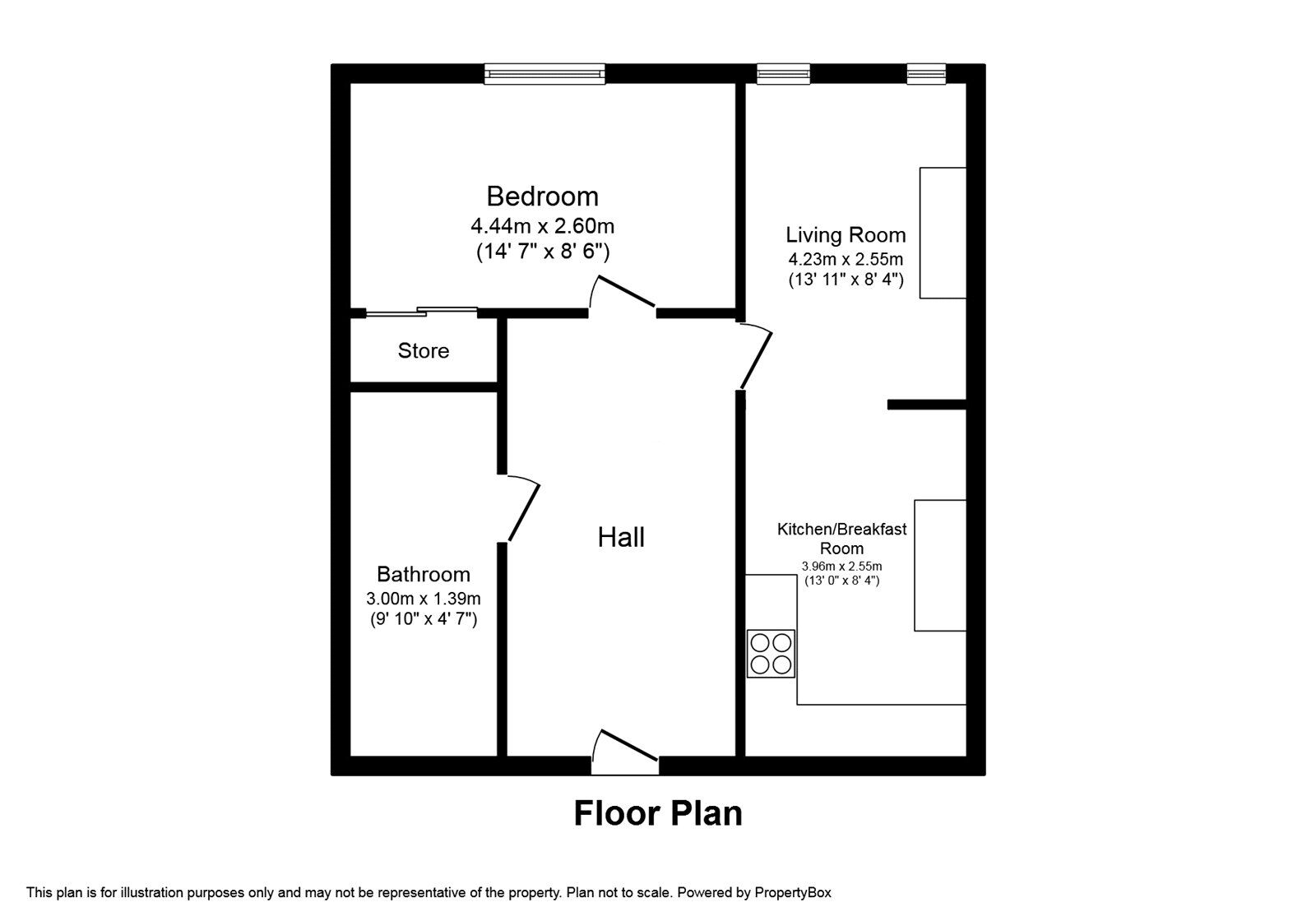 Floorplan of 1 bedroom  Flat to rent, Upper Bond Street, Hinckley, Leicestershire, LE10