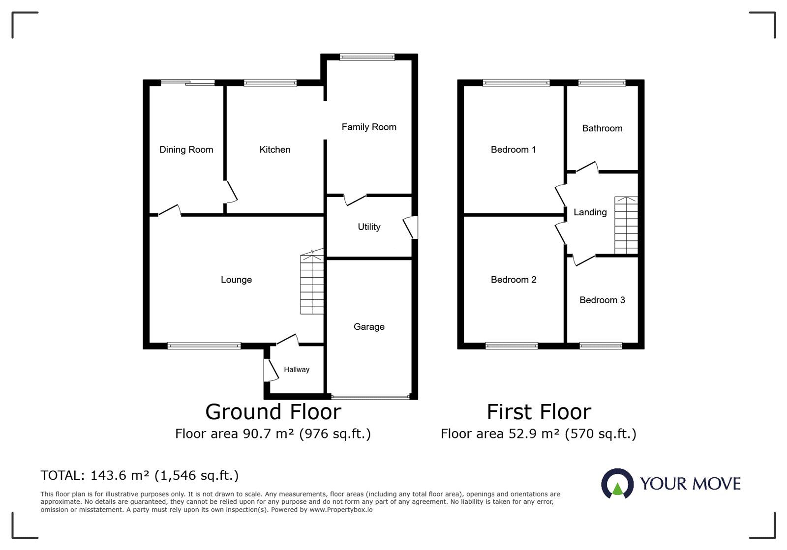 Floorplan of 3 bedroom Detached House for sale, Meadow Court Road, Earl Shilton, Leicestershire, LE9