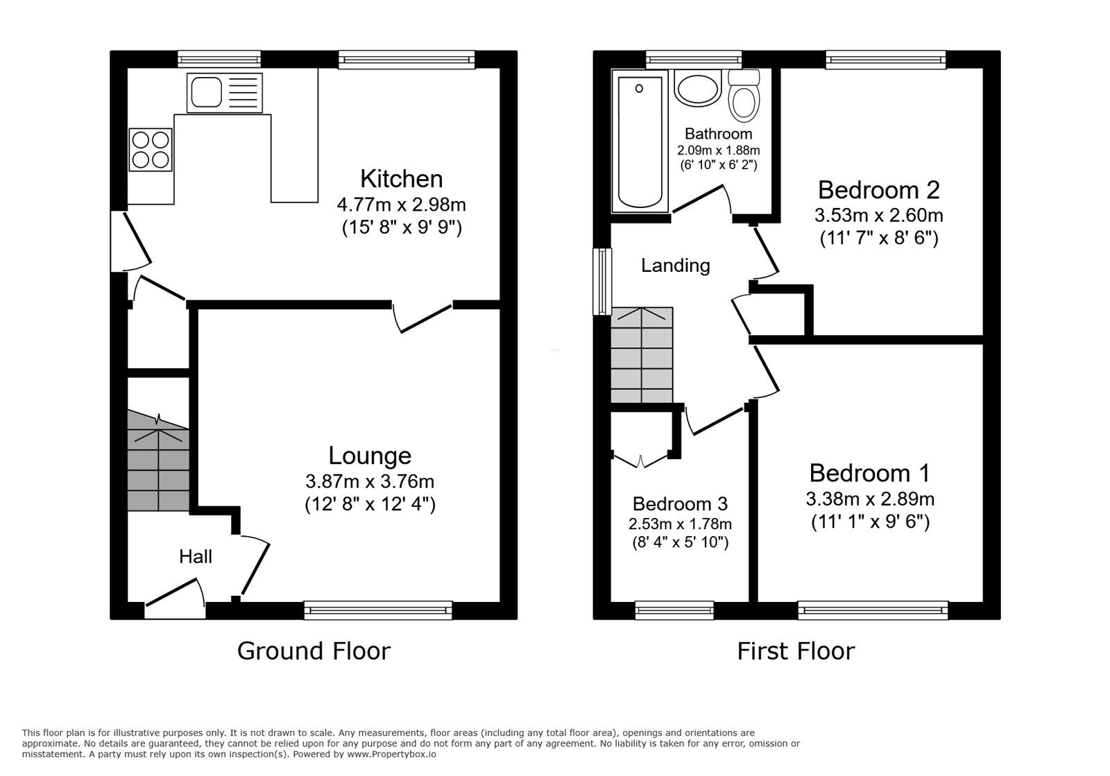 Floorplan of 3 bedroom Semi Detached House for sale, Newquay Close, Hinckley, Leicestershire, LE10