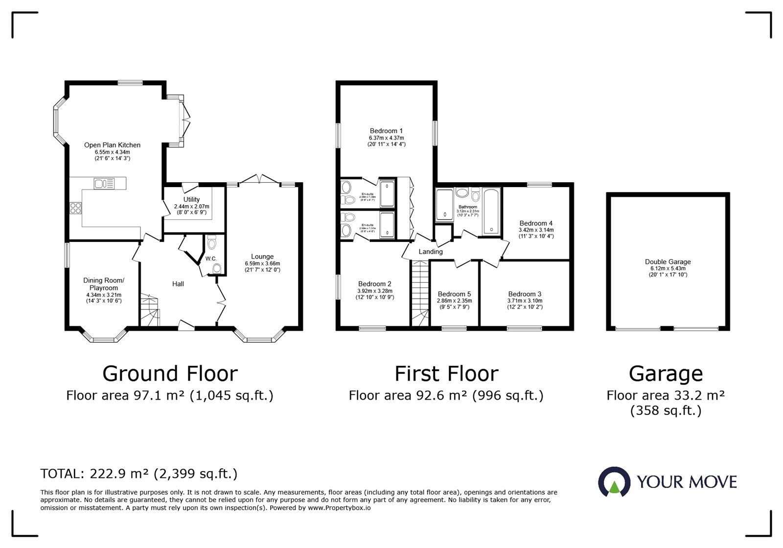 Floorplan of 5 bedroom Detached House for sale, William Spencer Avenue, Sapcote, Leicestershire, LE9