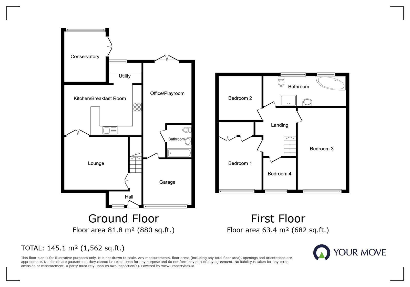 Floorplan of 4 bedroom Semi Detached House for sale, Spinney Drive, Barlestone, Leicestershire, CV13