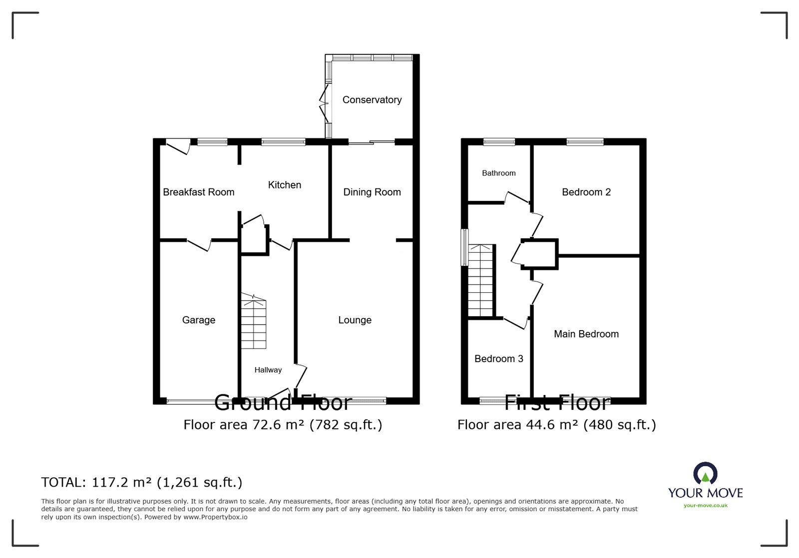 Floorplan of 3 bedroom Semi Detached House for sale, Brenfield Drive, Hinckley, Leicestershire, LE10