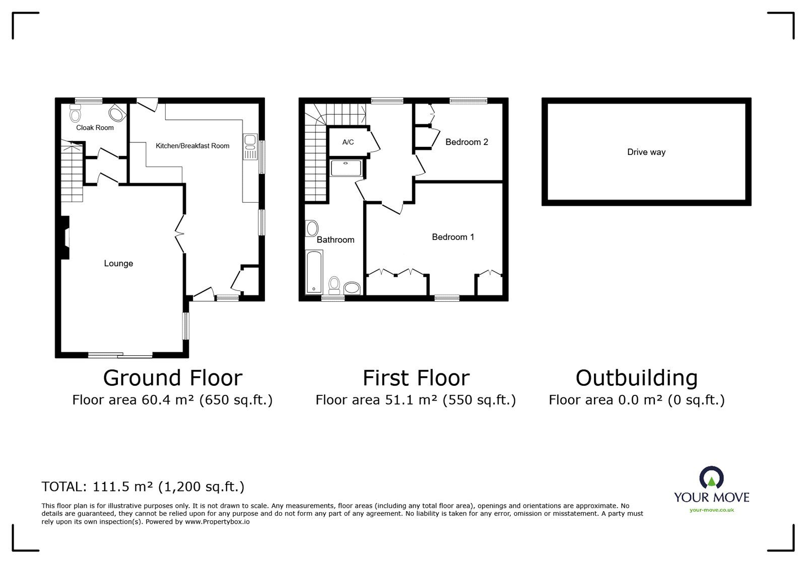 Floorplan of 2 bedroom Detached House for sale, Windsor Street, Burbage, Leicestershire, LE10