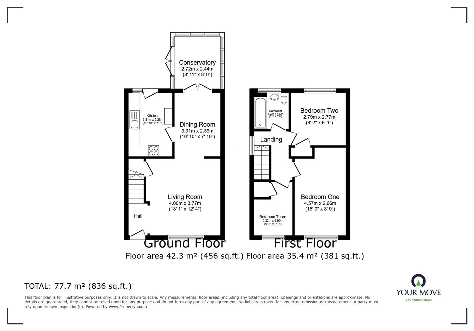 Floorplan of 3 bedroom Semi Detached House for sale, Rushey Close, Barlestone, Leicestershire, CV13