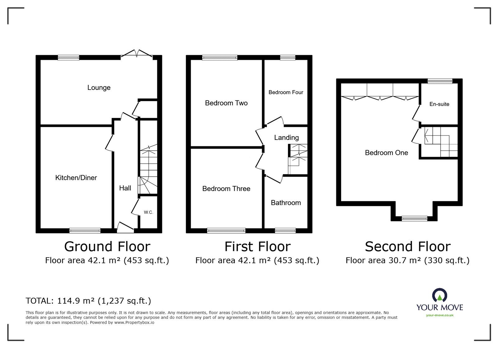 Floorplan of 3 bedroom Semi Detached House for sale, Olympic Way, Hinckley, Leicestershire, LE10