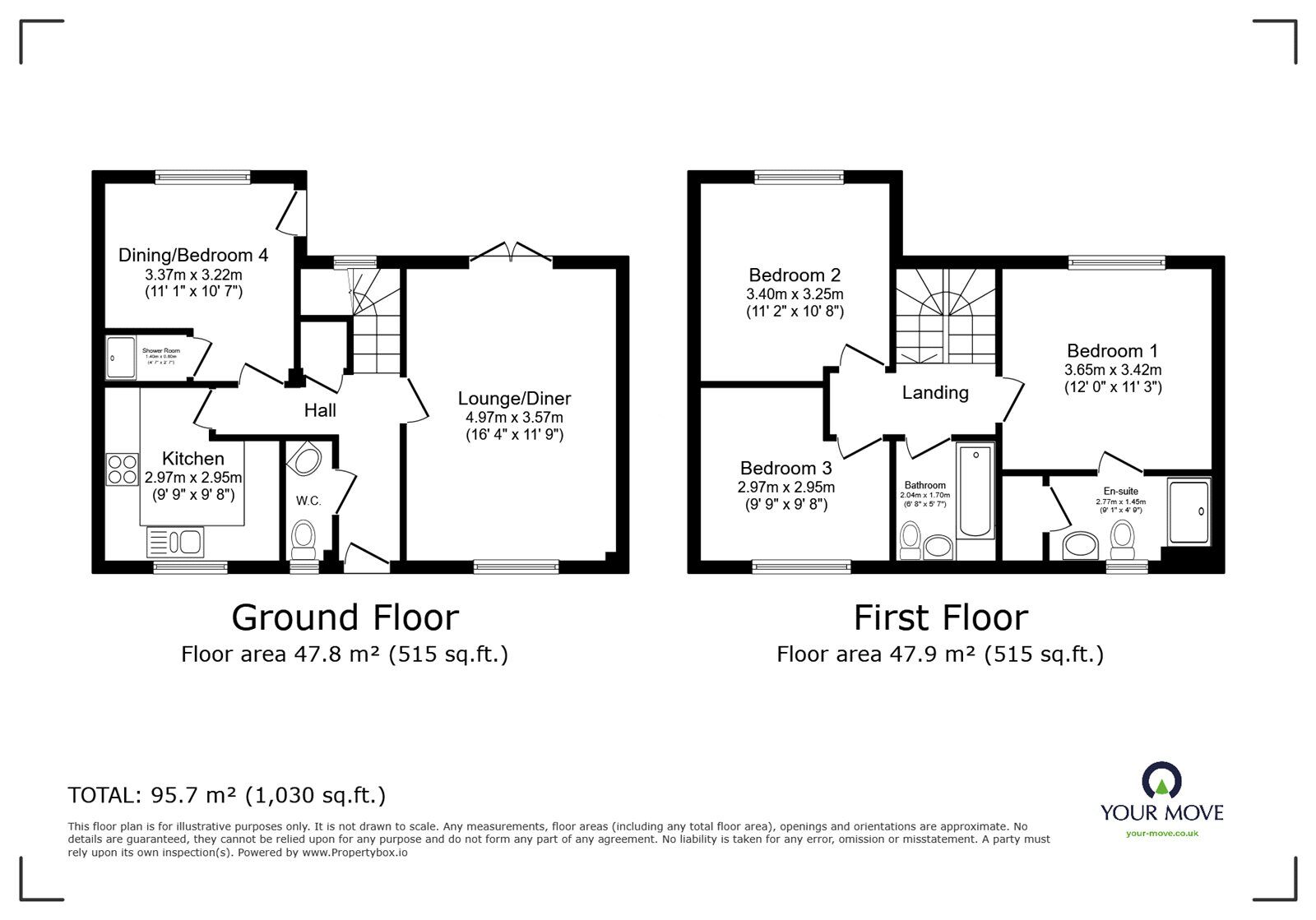 Floorplan of 3 bedroom Detached House for sale, Omaha Drive, Hinckley, Leicestershire, LE10