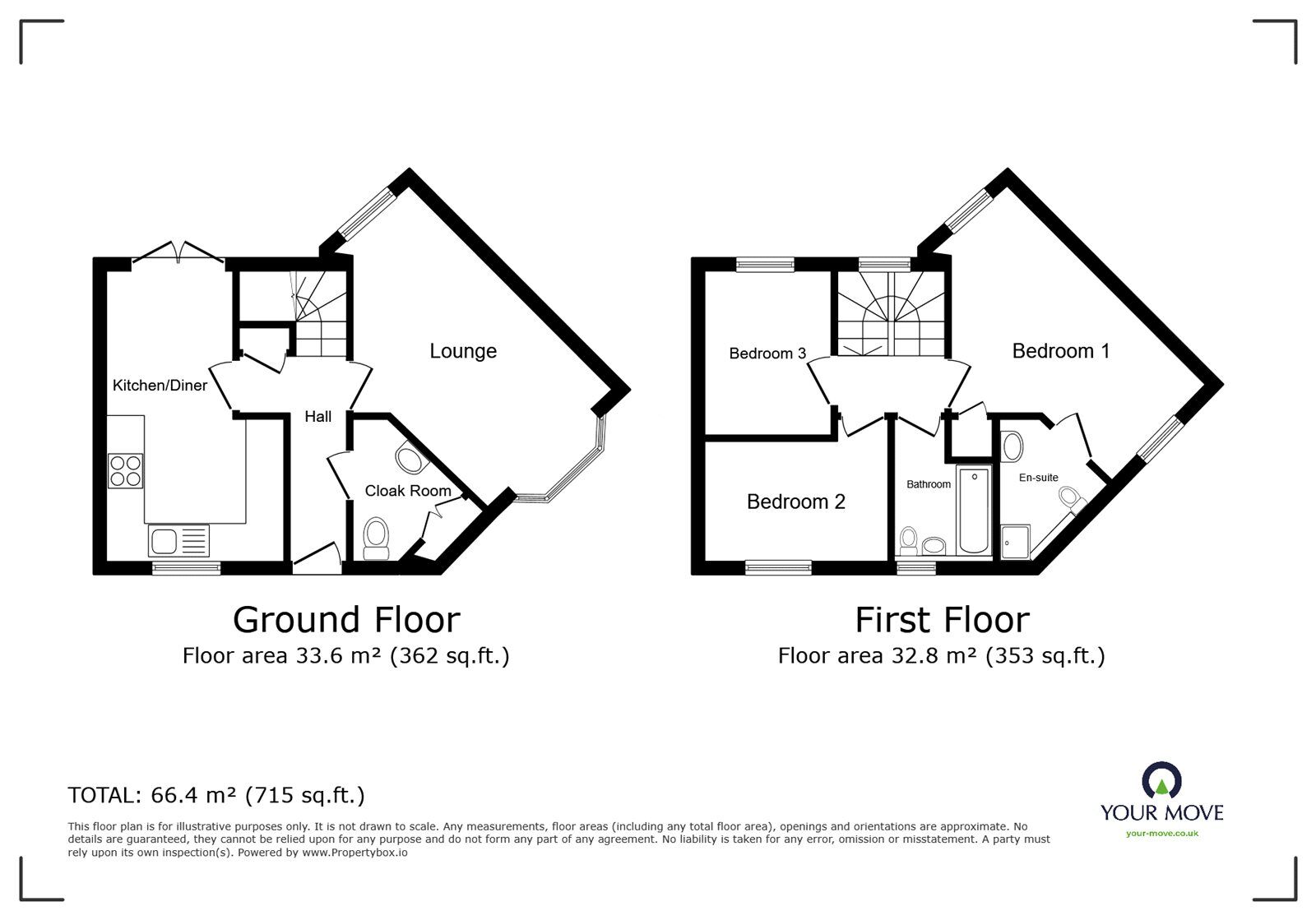 Floorplan of 3 bedroom Semi Detached House for sale, Jovian Drive, Hinckley, Leicestershire, LE10