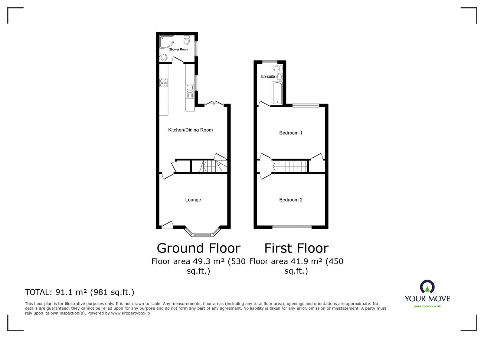 Floorplan of 2 bedroom End Terrace House for sale, Mill Street, Barwell, Leicestershire, LE9