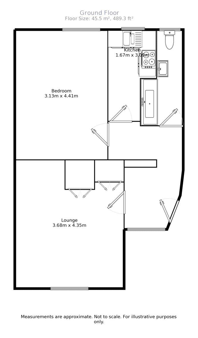 Floorplan of 1 bedroom  Flat to rent, Church End, Arlesey, Bedfordshire, SG15