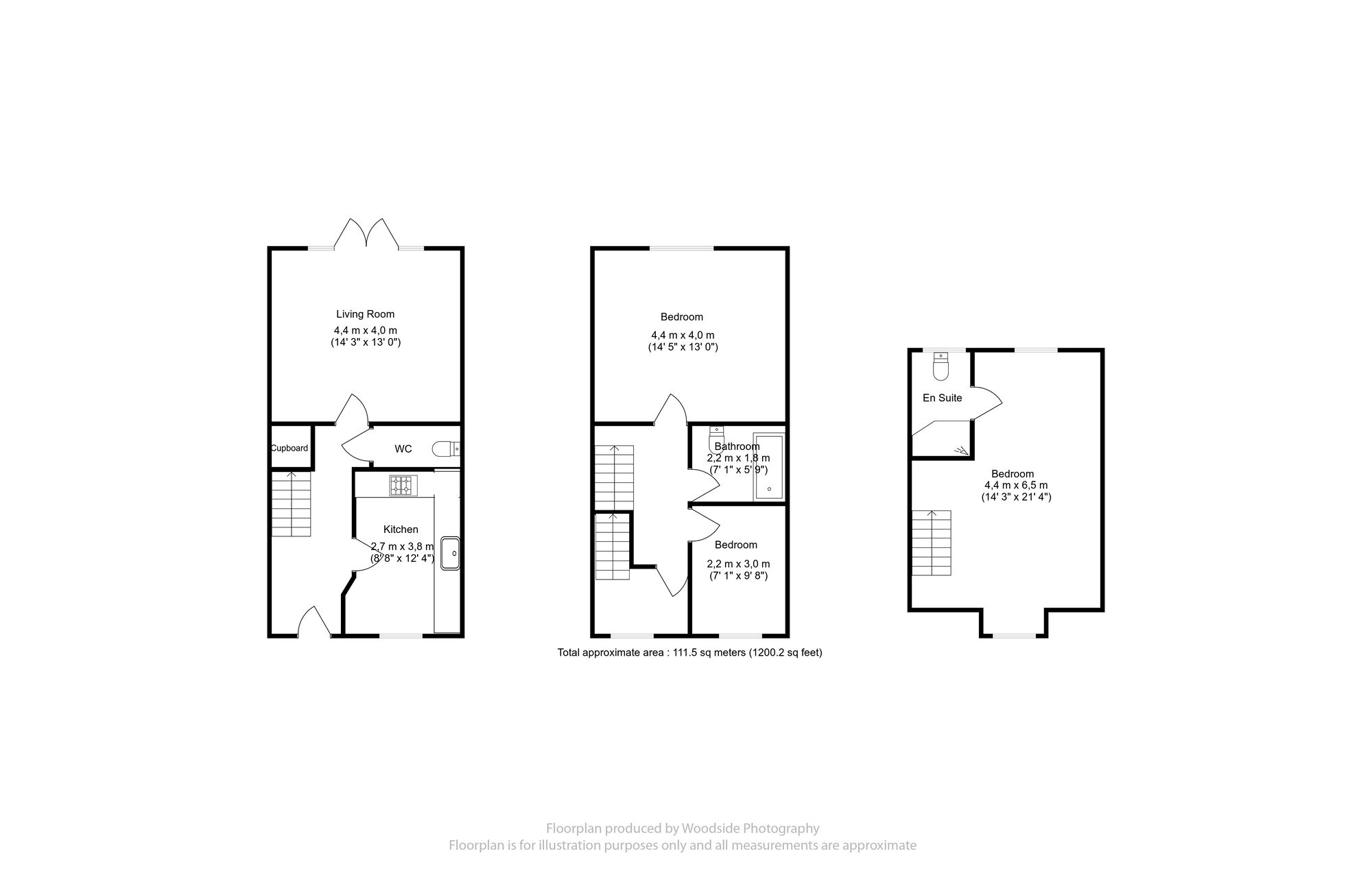 Floorplan of 3 bedroom End Terrace House for sale, Tate Drive, Biggleswade, Bedfordshire, SG18