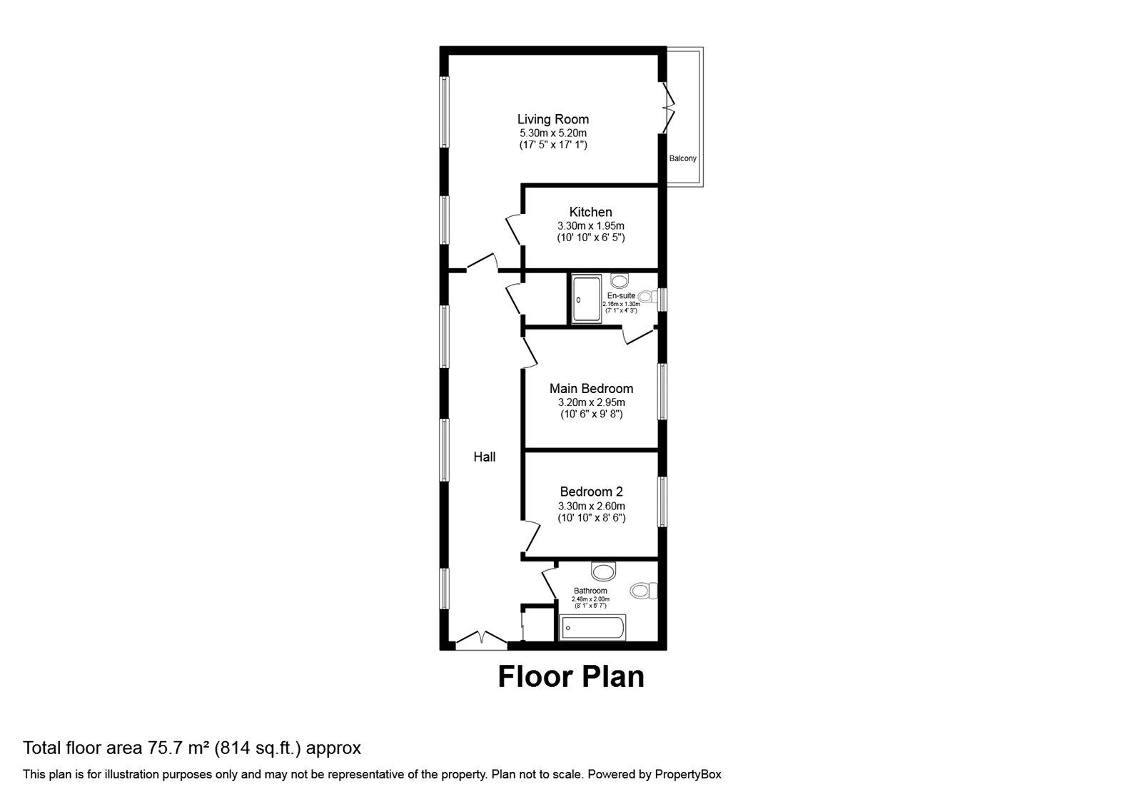 Floorplan of 2 bedroom  Flat to rent, Kilby Road, Stevenage, Hertfordshire, SG1