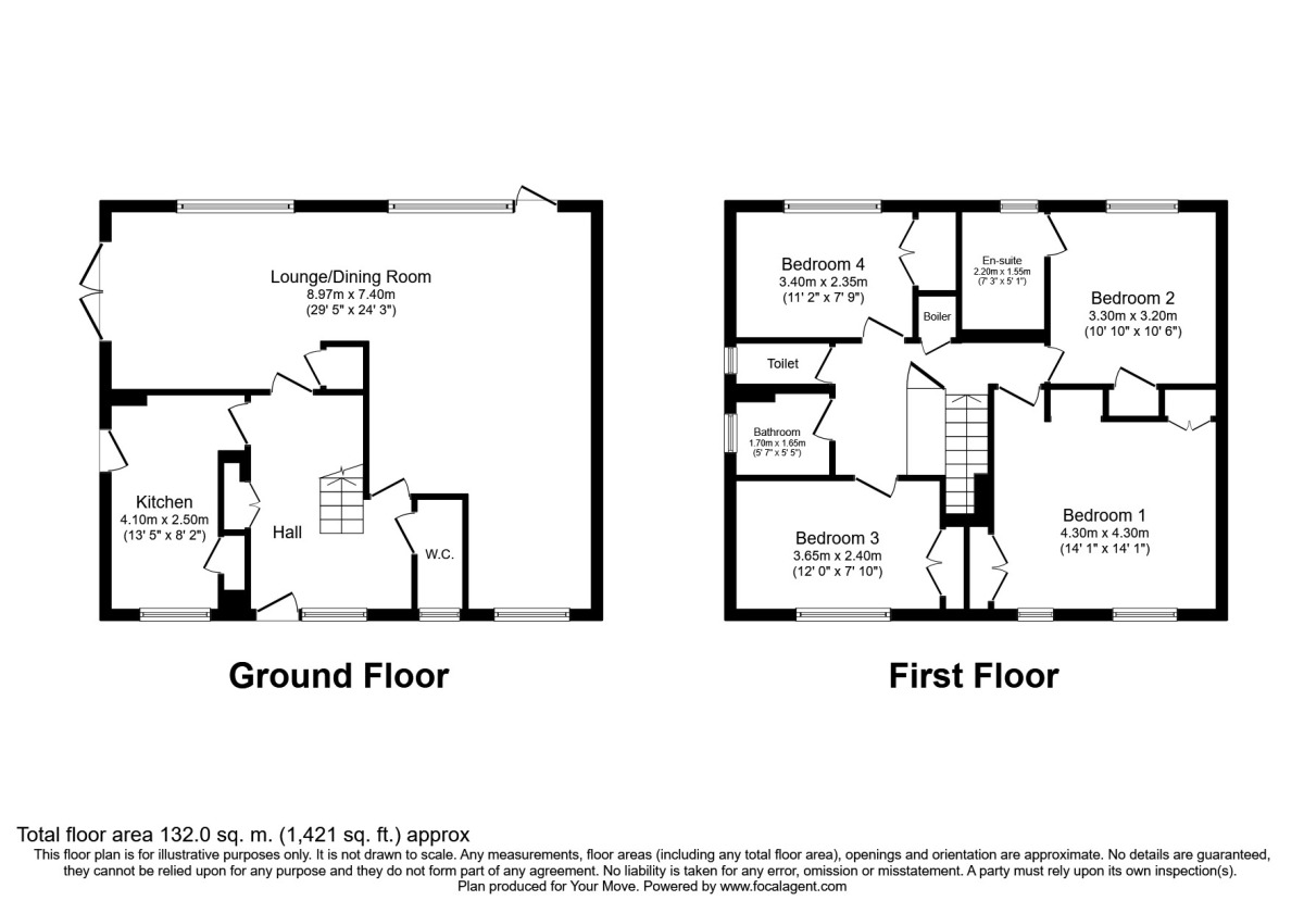 Floorplan of 4 bedroom Semi Detached House to rent, Chattenden Lane, Chattenden, Kent, ME3