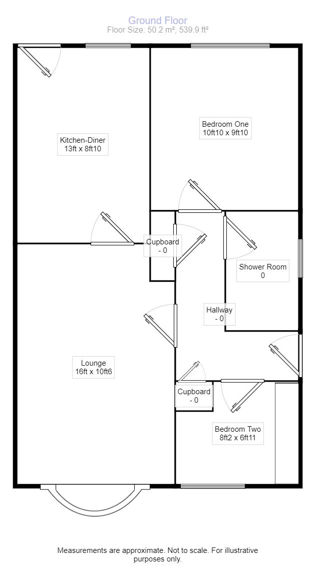 Floorplan of 2 bedroom Semi Detached Bungalow for sale, Lapwing Road, Isle of Grain, Kent, ME3