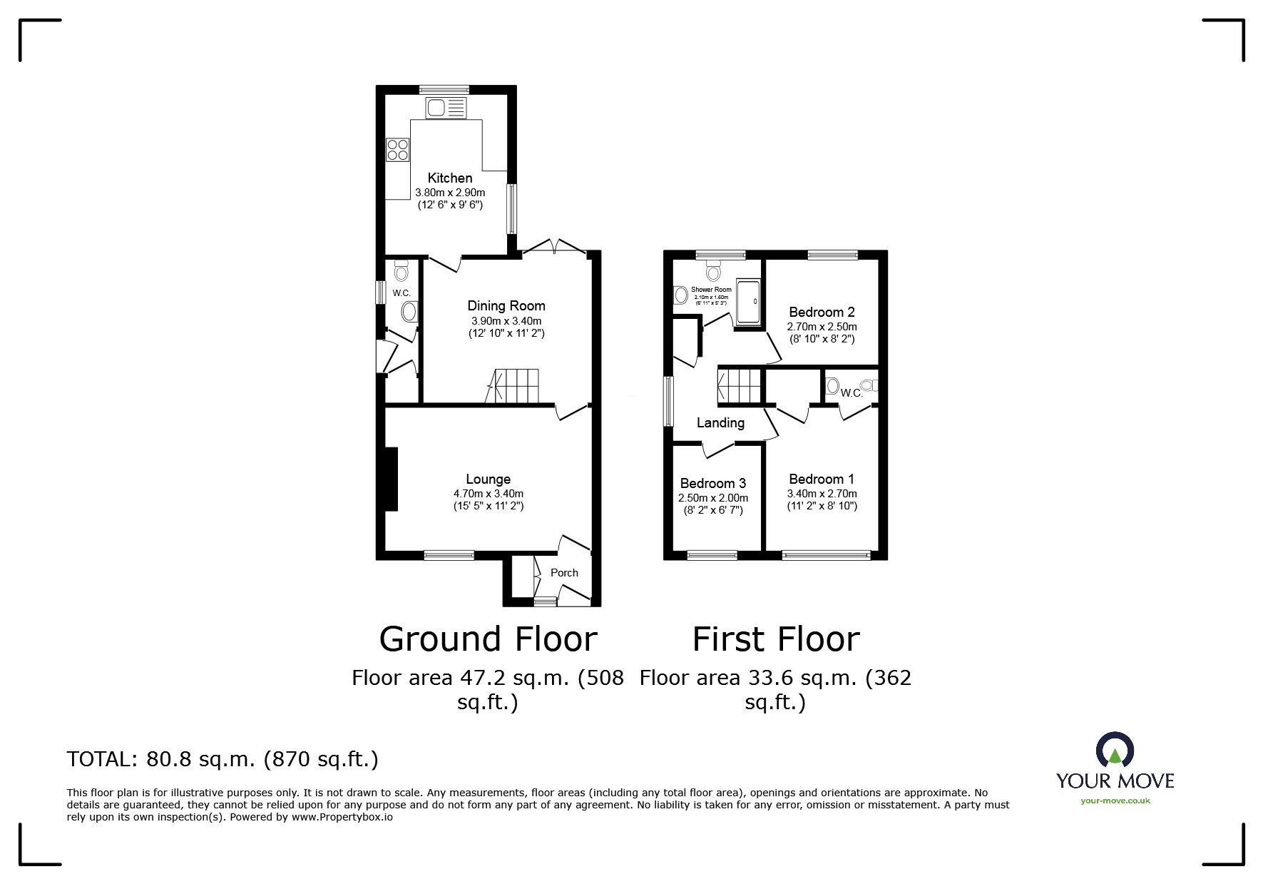 Floorplan of 3 bedroom Semi Detached House for sale, Knights Road, Hoo, Kent, ME3