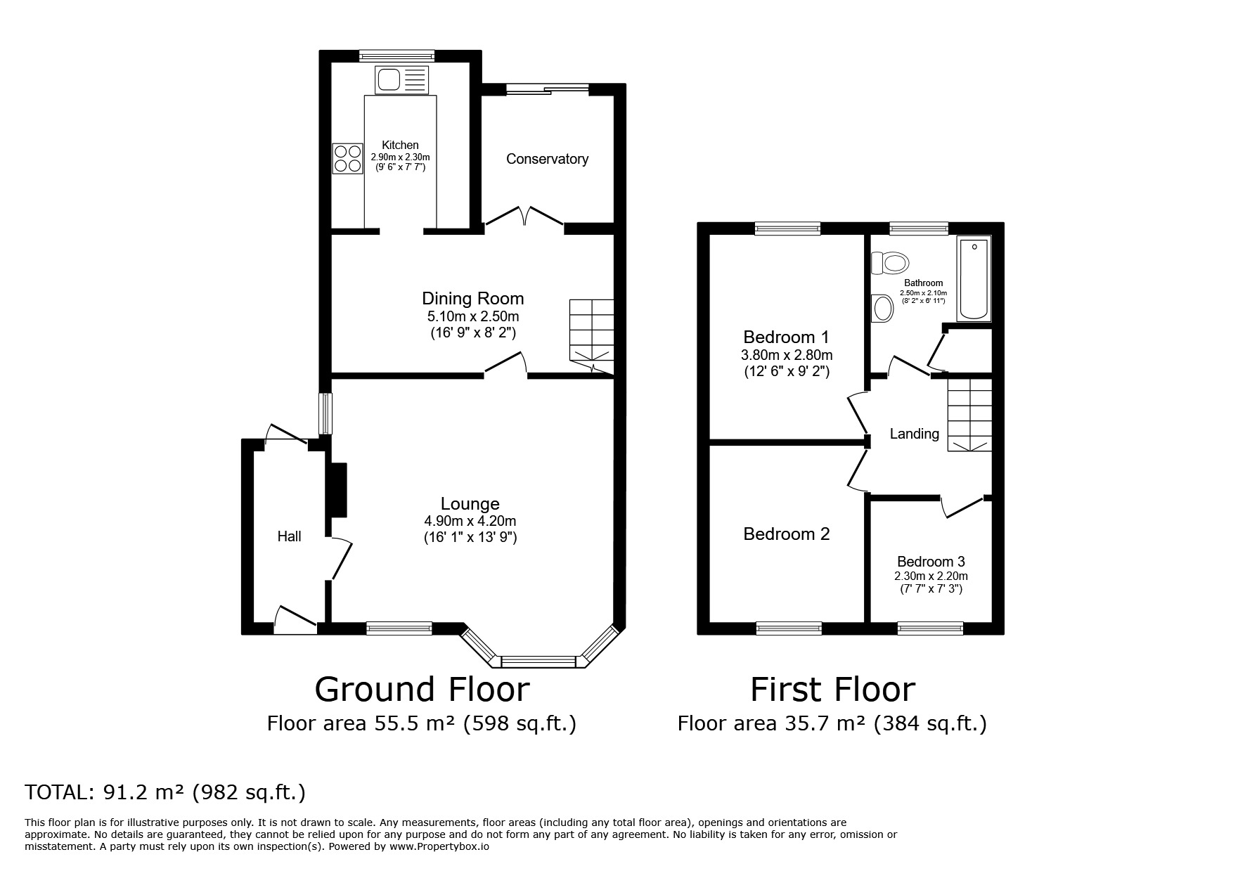 Floorplan of 3 bedroom End Terrace House for sale, Avondale Place, High Street, Rochester, ME3