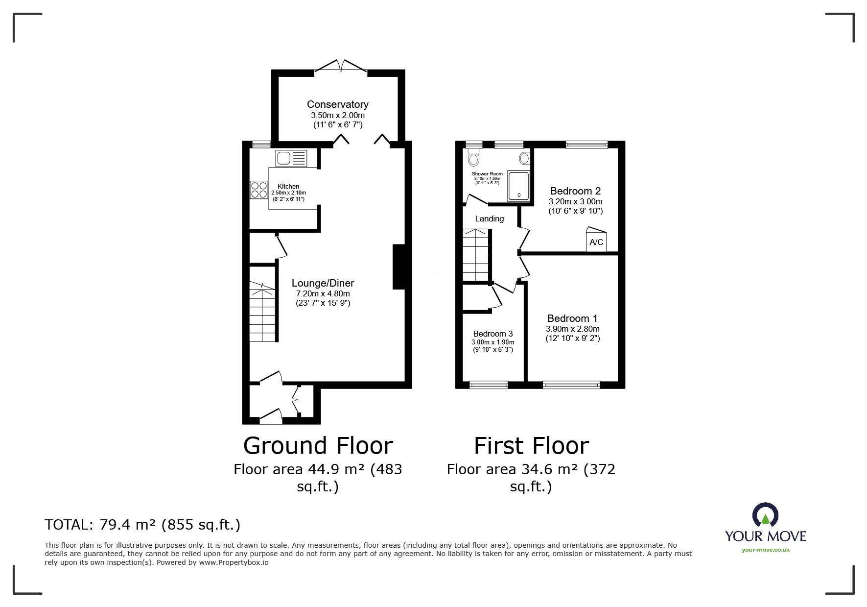 Floorplan of 3 bedroom Semi Detached House for sale, Fry Close, Isle of Grain, Kent, ME3