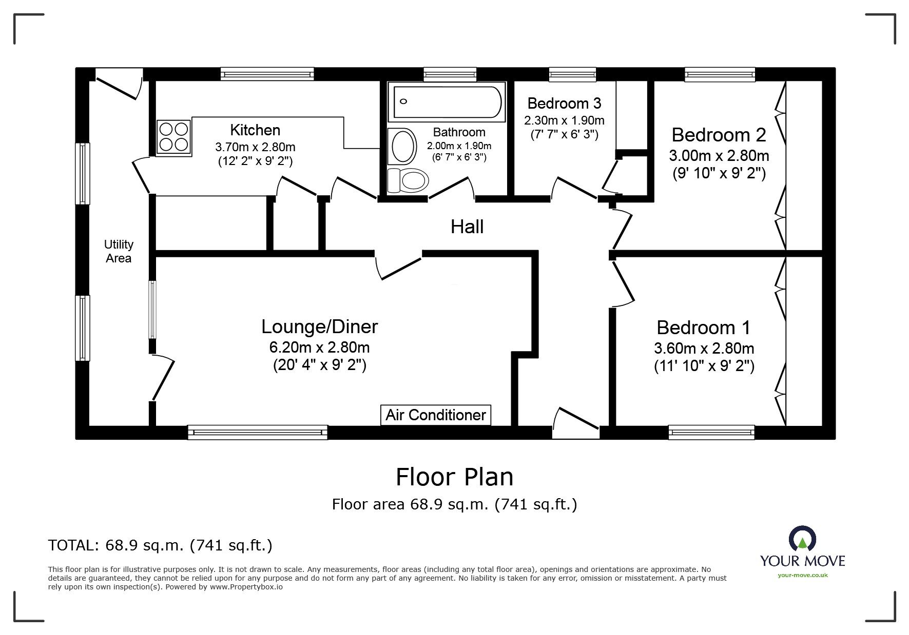 Floorplan of 3 bedroom Detached Property for sale, Hoo Marina Park, Vicarage Lane, Rochester, ME3