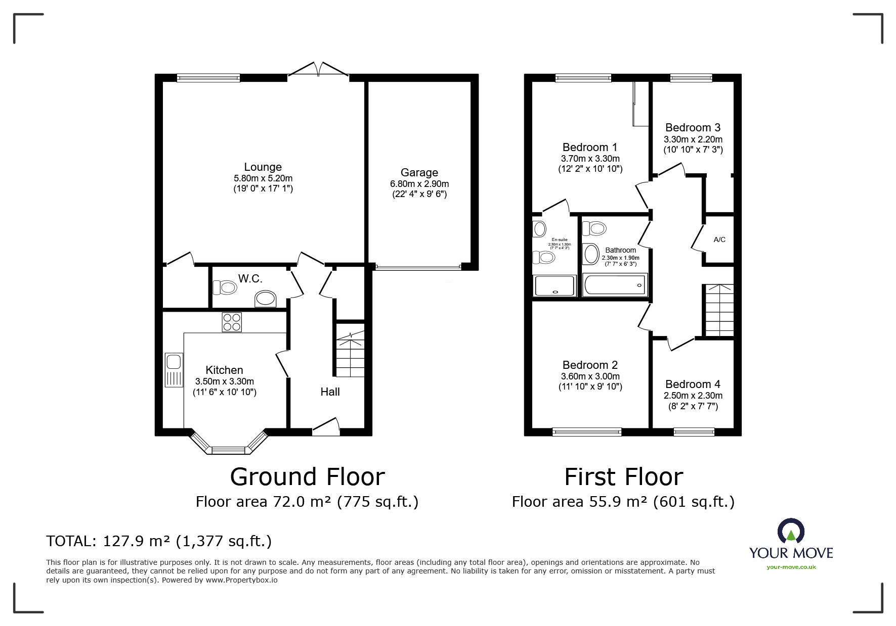 Floorplan of 4 bedroom Detached House for sale, Flora Way, Hoo, Kent, ME3