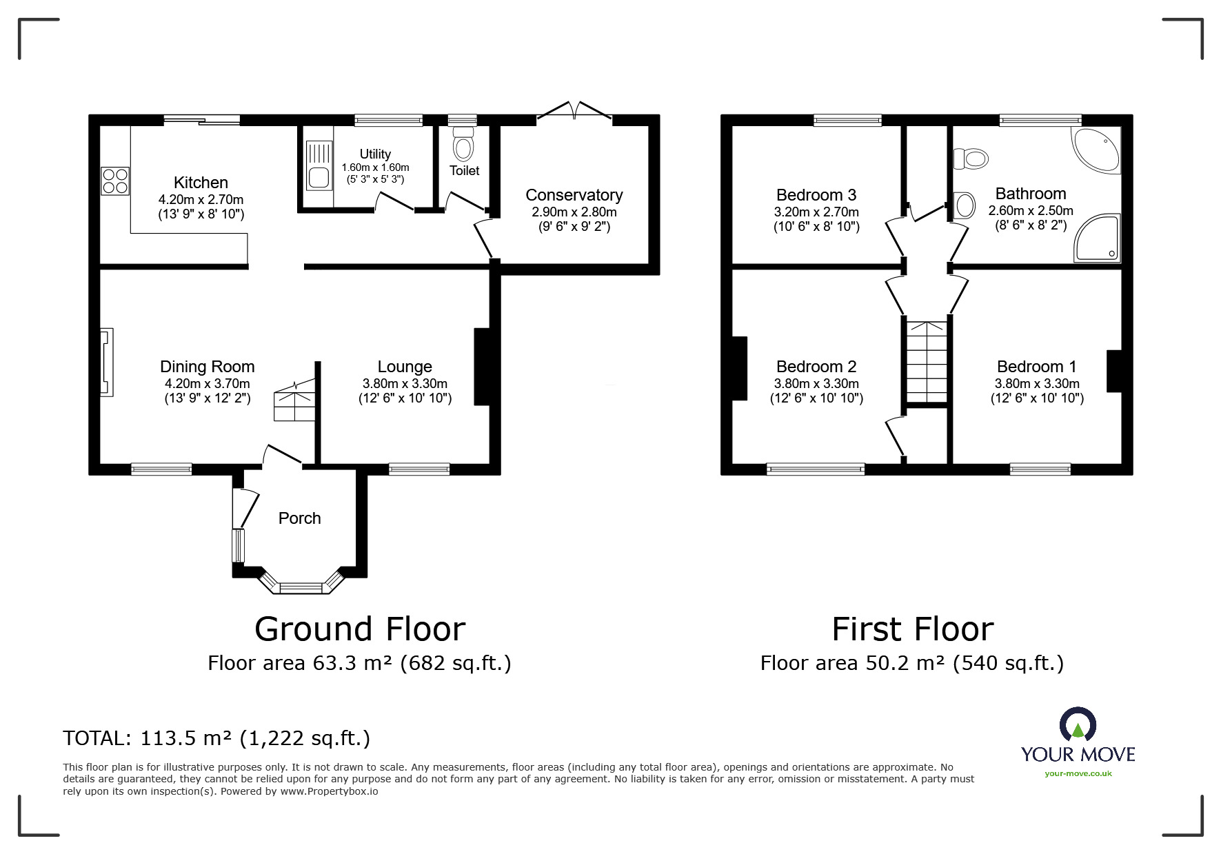 Floorplan of 3 bedroom Detached House for sale, Button Drive, Lower Stoke, Kent, ME3