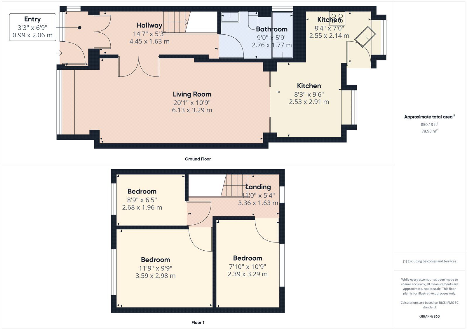 Floorplan of 3 bedroom Semi Detached House to rent, Newtons Close, Rainham, Essex, RM13