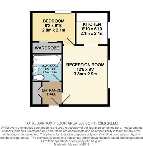 Floorplan of 1 bedroom  Flat to rent, Plowman Close, Edmonton, London, N18