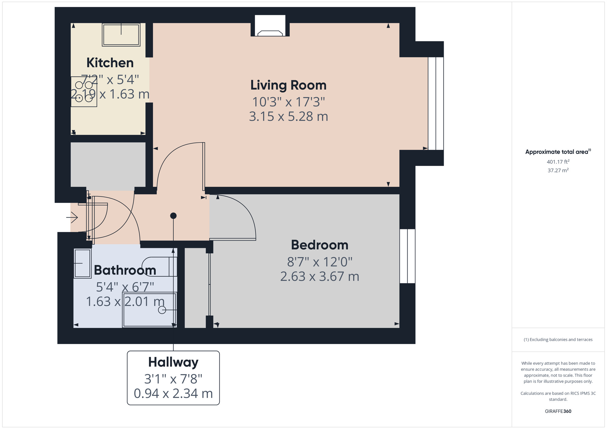 Floorplan of 1 bedroom  Flat for sale, Fentiman Way, Hornchurch, RM11