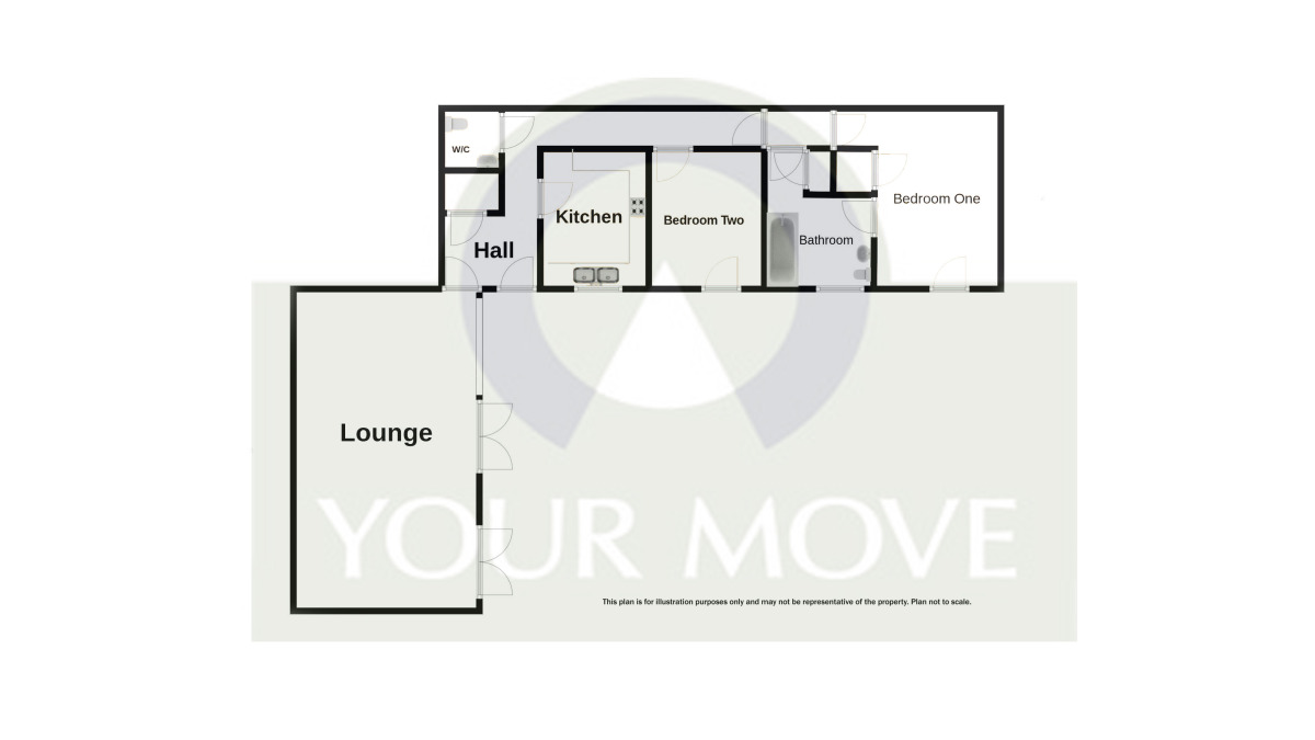 Floorplan of 2 bedroom Detached Bungalow to rent, Ludstone,Claverley, Wolverhampton, WV5