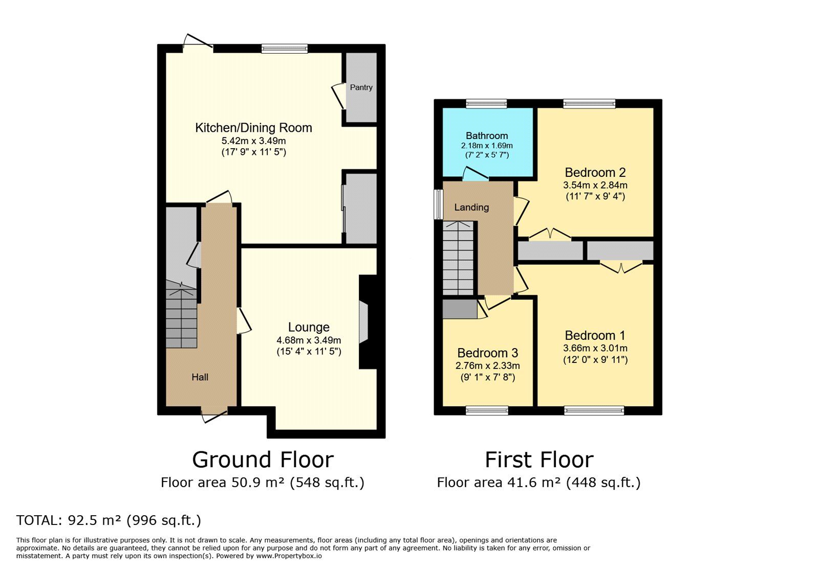 Floorplan of 3 bedroom Semi Detached House for sale, Beauvale Drive, Ilkeston, Derbyshire, DE7