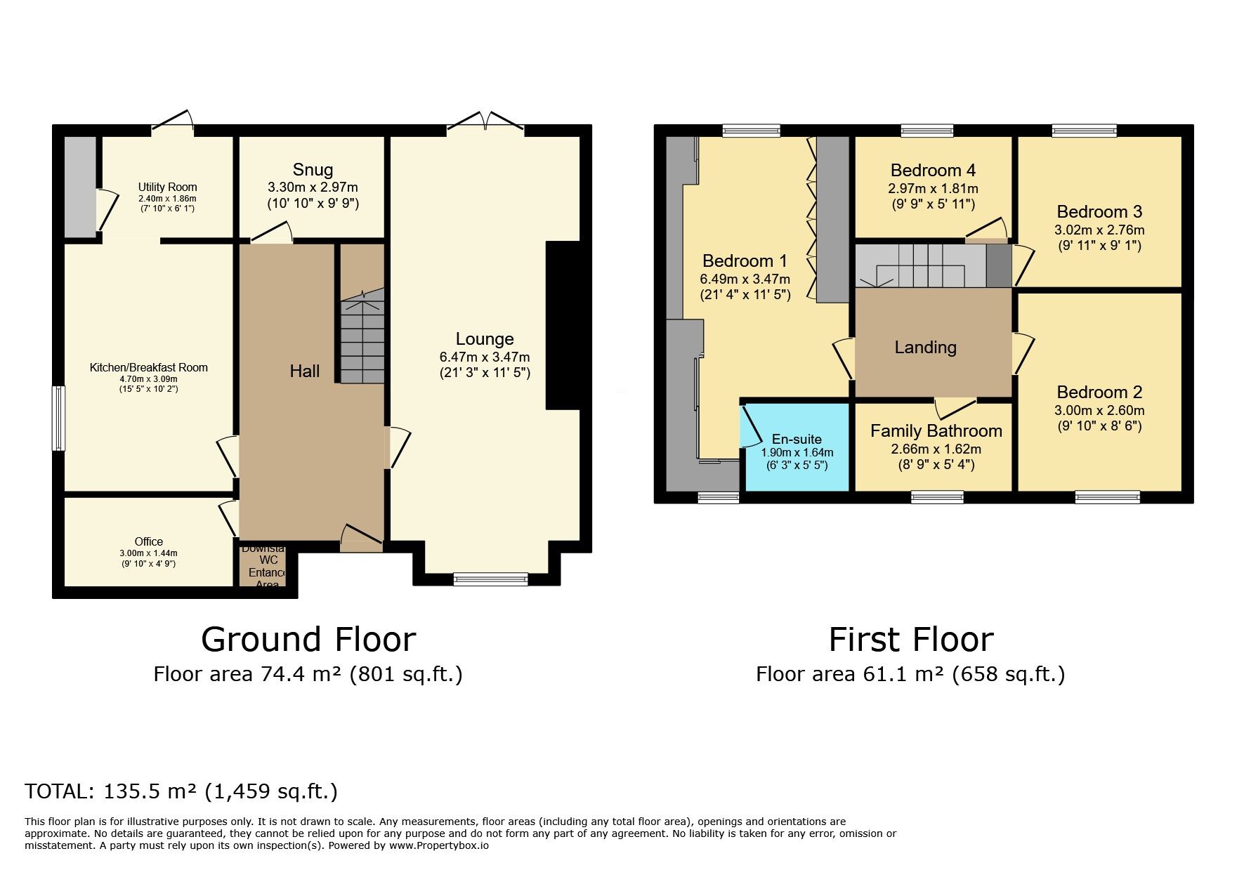 Floorplan of 4 bedroom Detached House for sale, High Lane East, West Hallam, Derbyshire, DE7