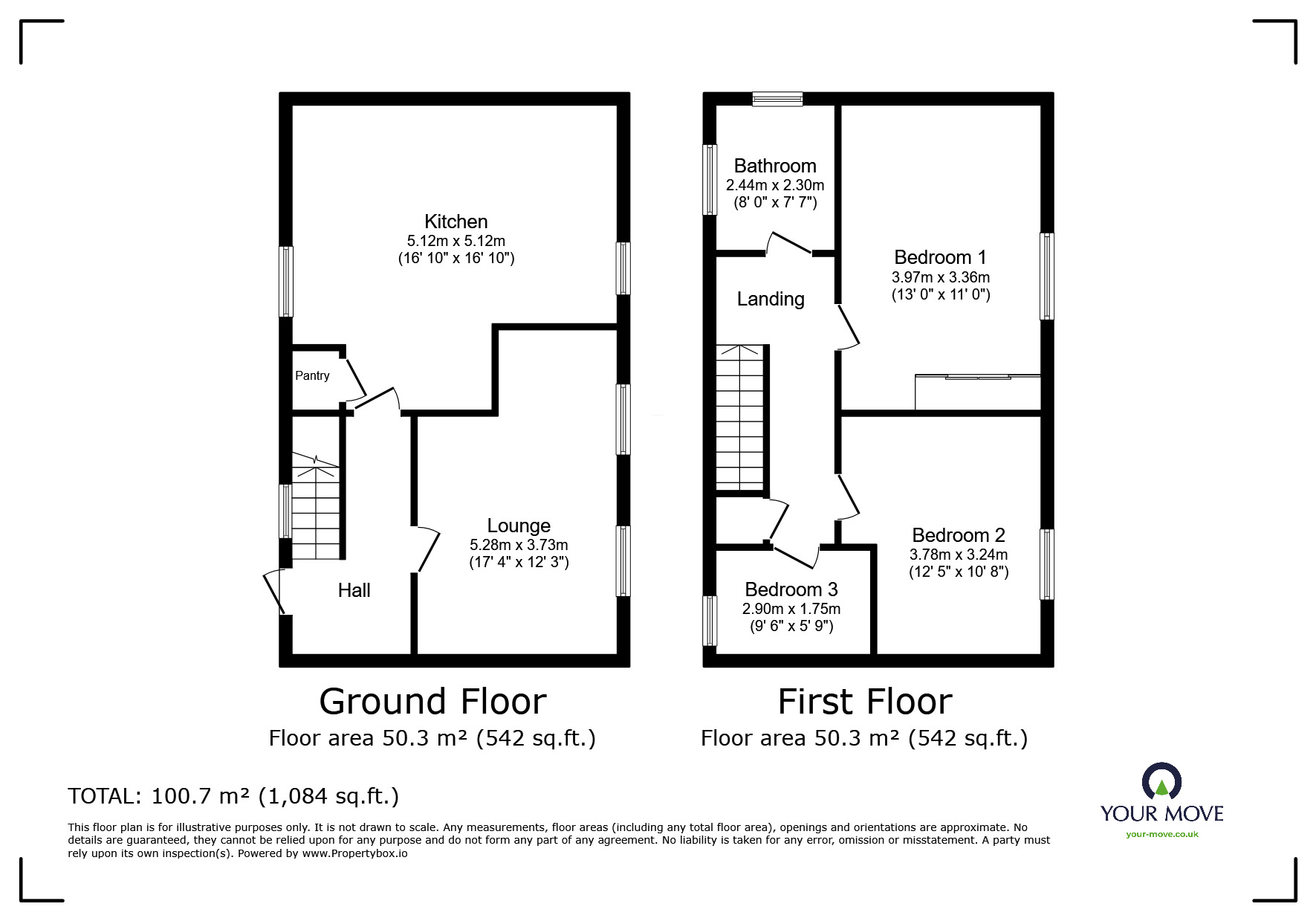 Floorplan of 3 bedroom Semi Detached House for sale, Kenilworth Drive, Ilkeston, Derbyshire, DE7