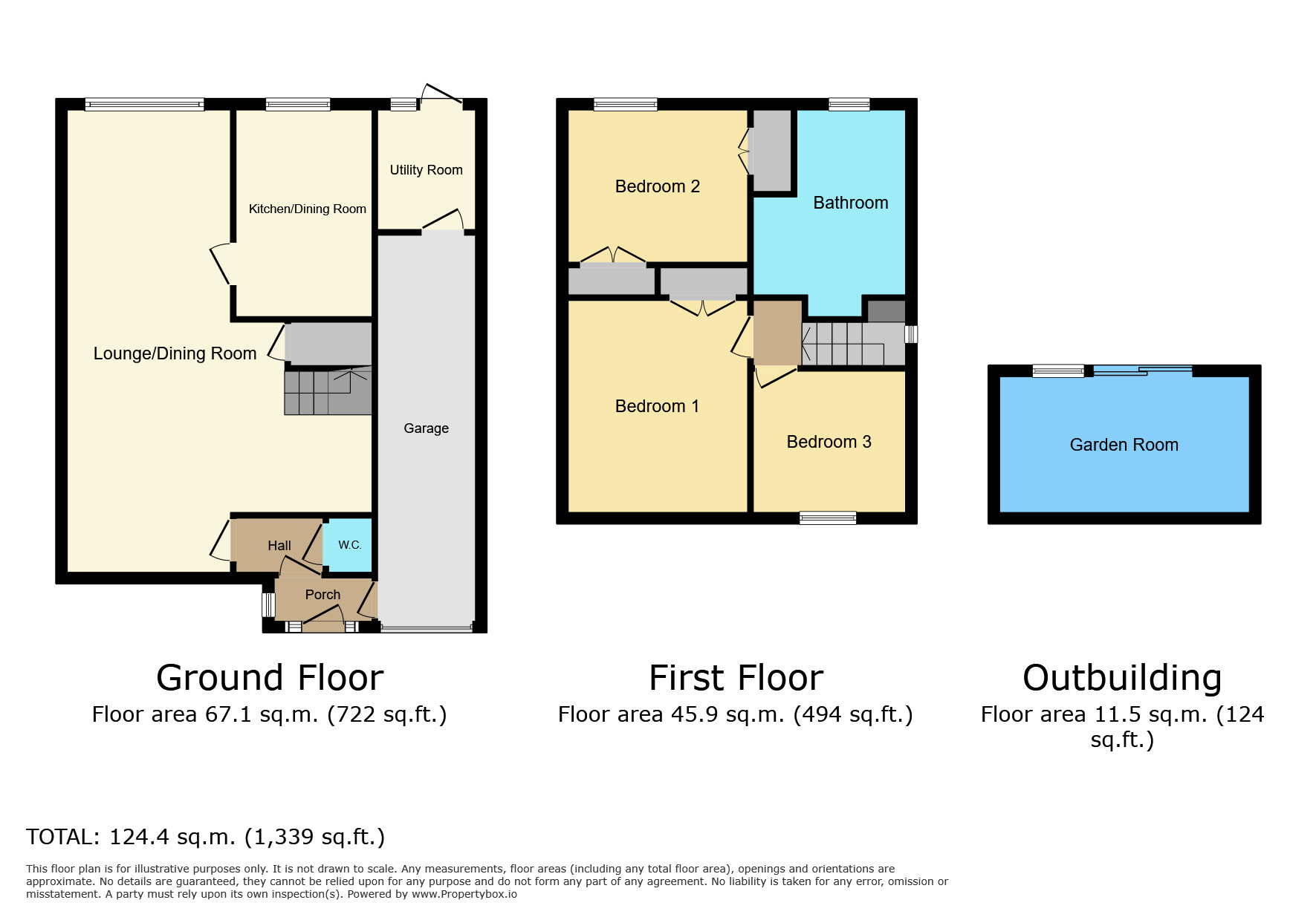 Floorplan of 3 bedroom Link Detached House for sale, Spinney Road, Ilkeston, Derbyshire, DE7