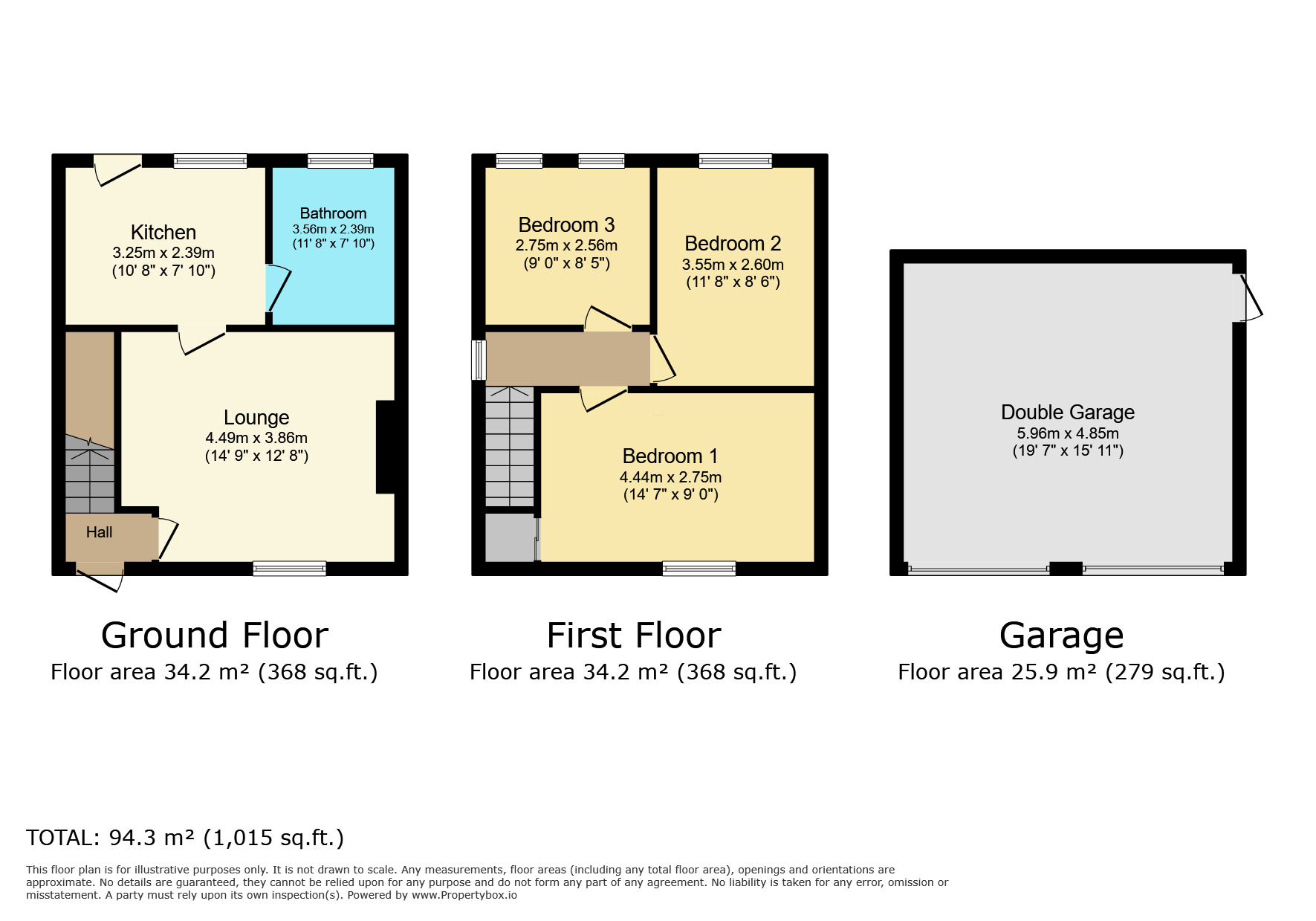 Floorplan of 3 bedroom Semi Detached House for sale, Greenwood Avenue, Ilkeston, Derbyshire, DE7