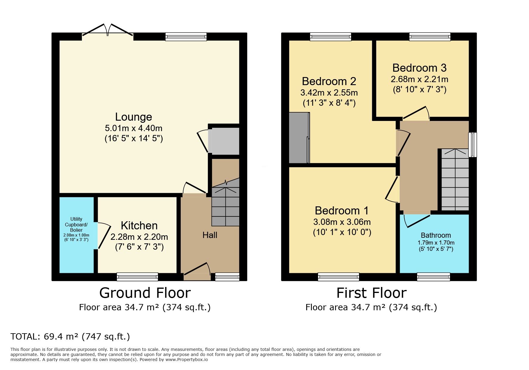 Floorplan of 3 bedroom Semi Detached House for sale, Godfrey Drive, Ilkeston, Derbyshire, DE7