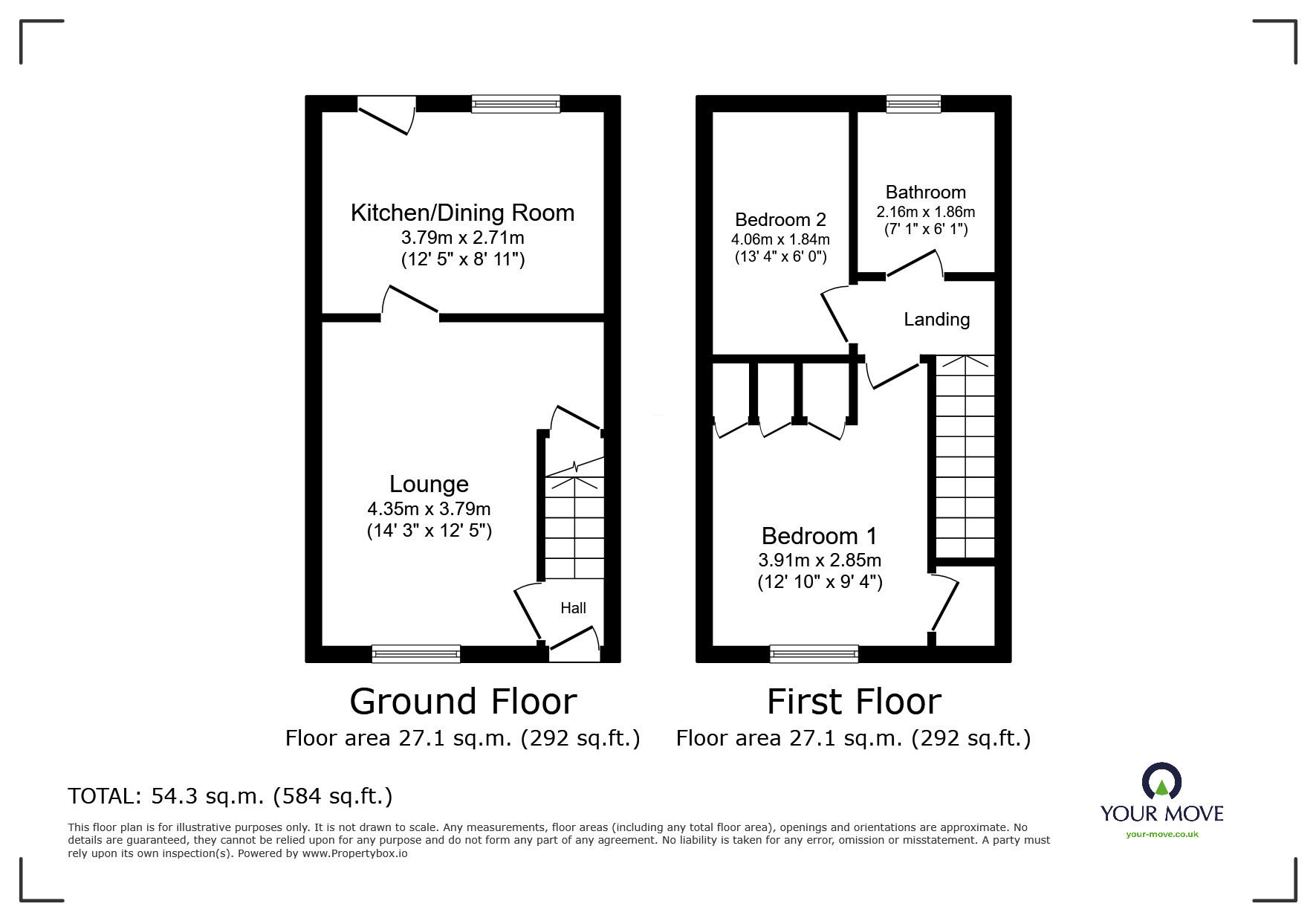 Floorplan of 2 bedroom Mid Terrace House for sale, Rupert Street, Ilkeston, Derbyshire, DE7