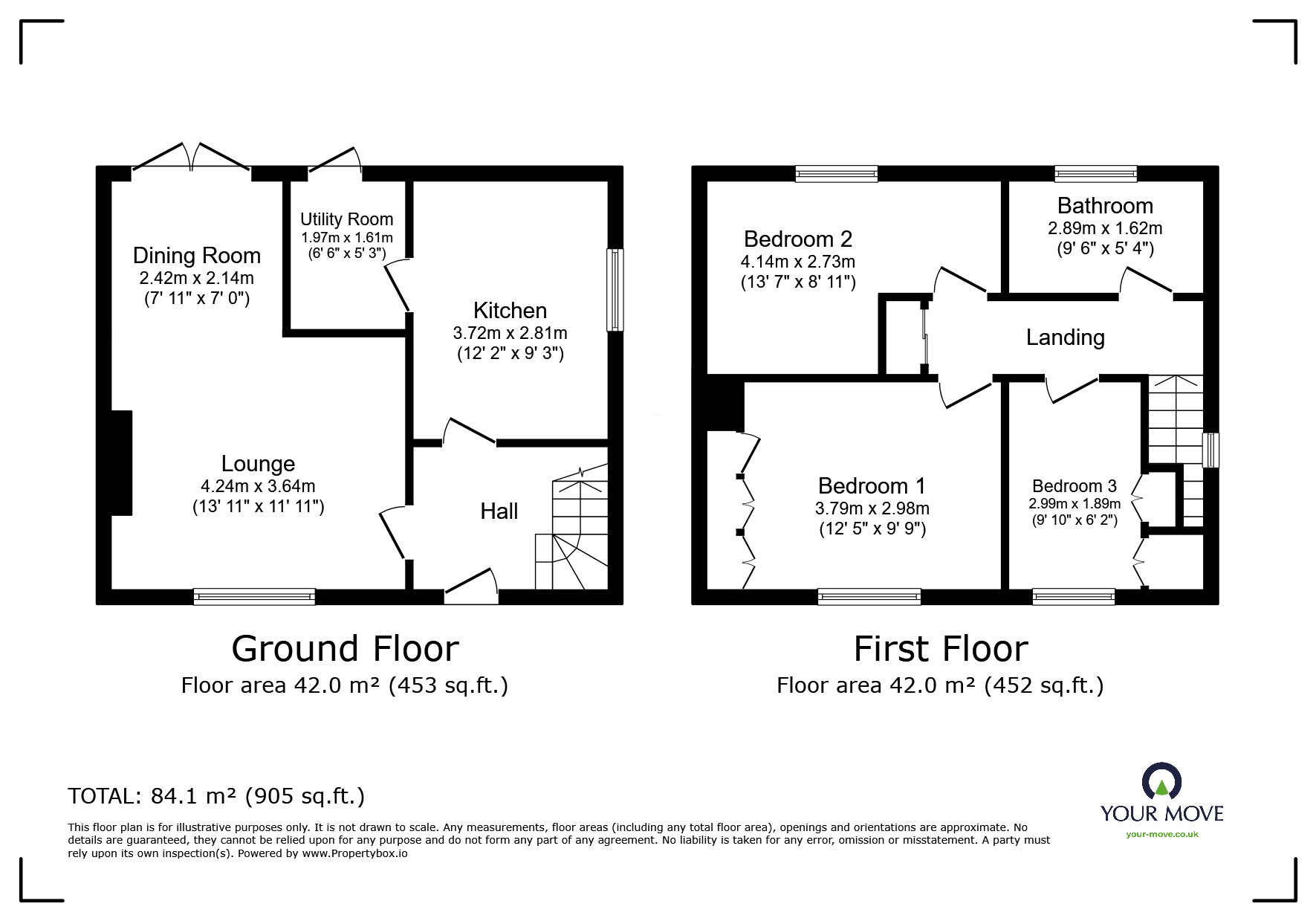 Floorplan of 3 bedroom Semi Detached House for sale, Avondale Road, Ilkeston, Derbyshire, DE7