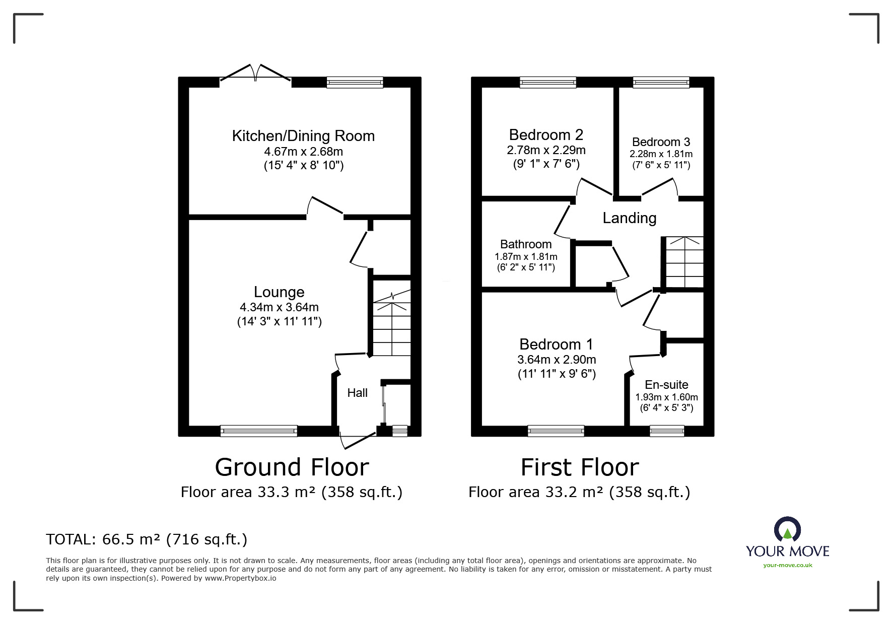 Floorplan of 3 bedroom Mid Terrace House for sale, Slater Way, Ilkeston, Derbyshire, DE7